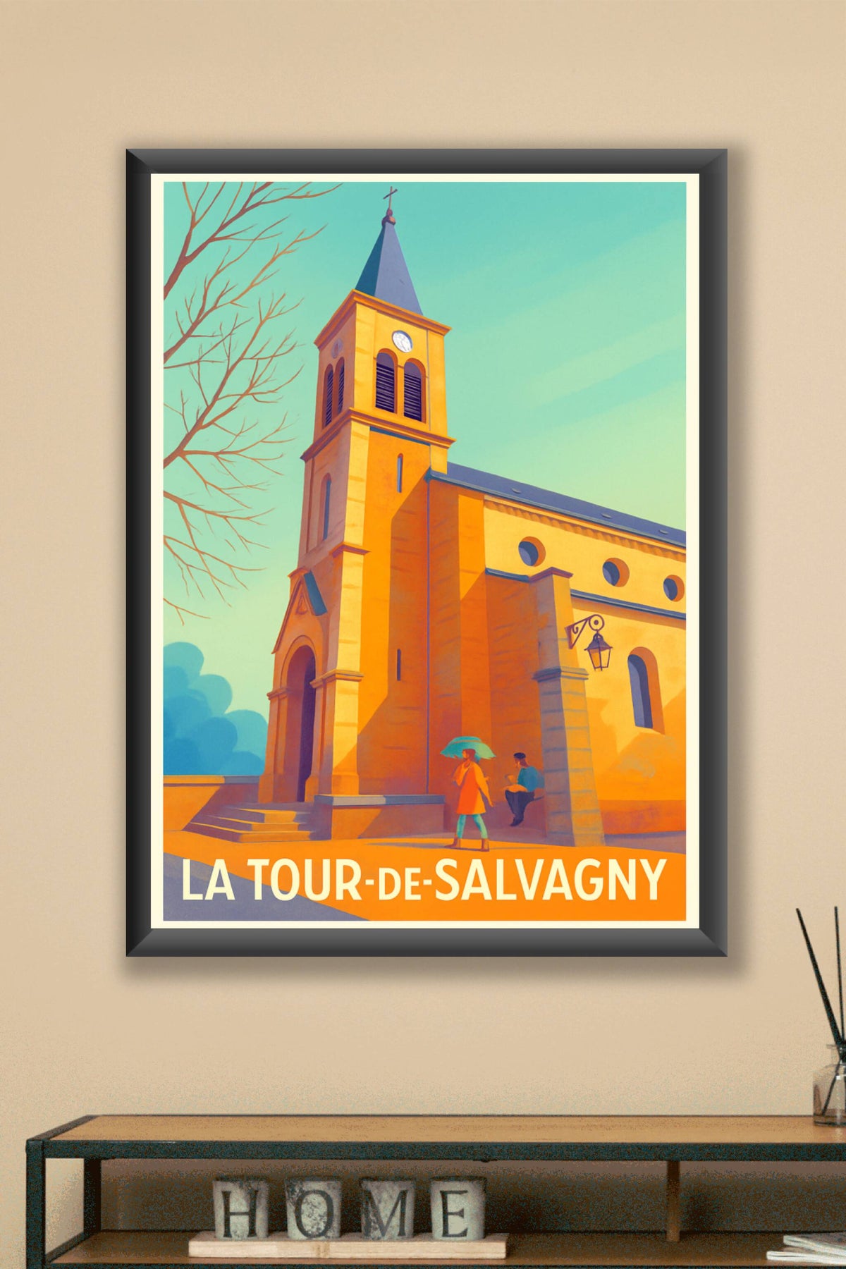 Affiche La Tour-de-Salvagny — Charme et lumière provençale · poster d'art de La Tour-de-Salvagny