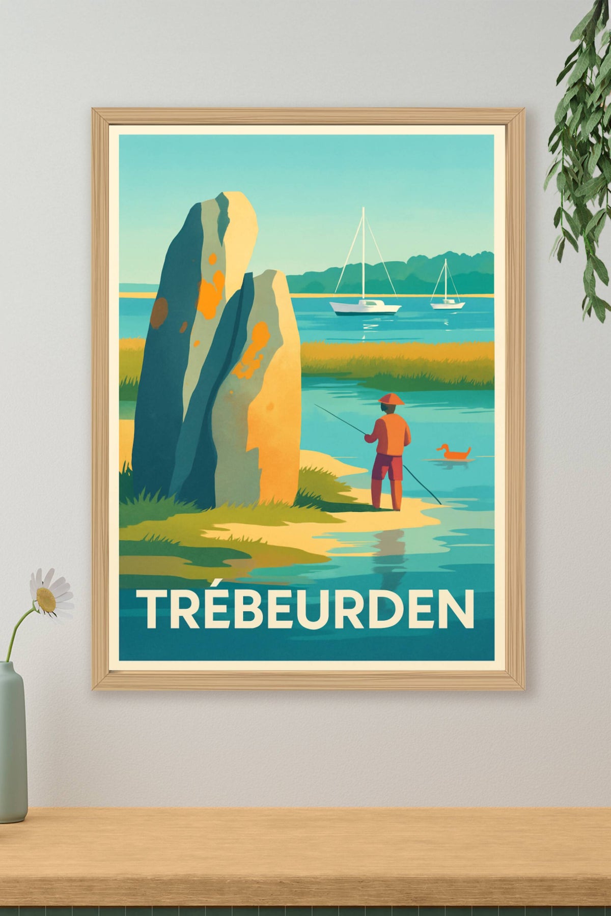 Affiche Trébeurden — Plénitude au bord de l'eau · poster d'art de Trébeurden