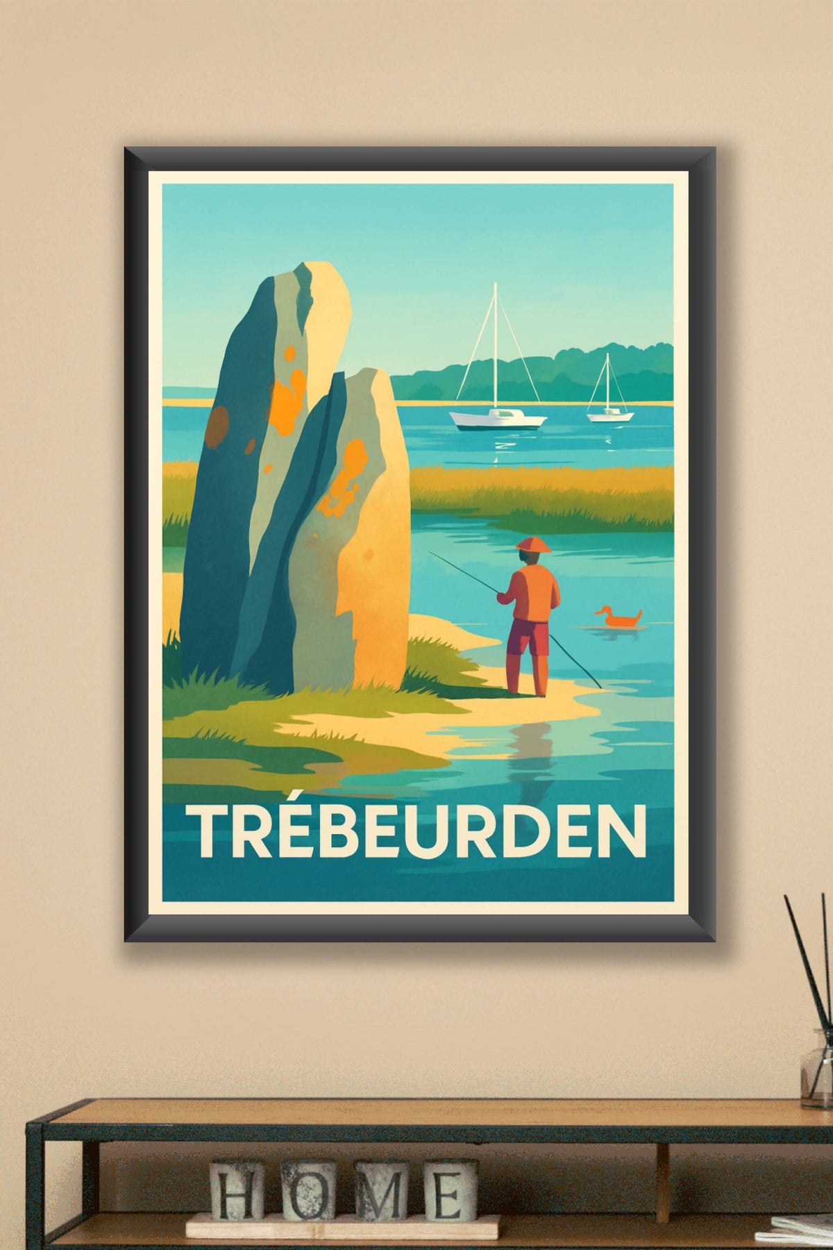 Affiche Trébeurden — Plénitude au bord de l'eau · poster d'art de Trébeurden