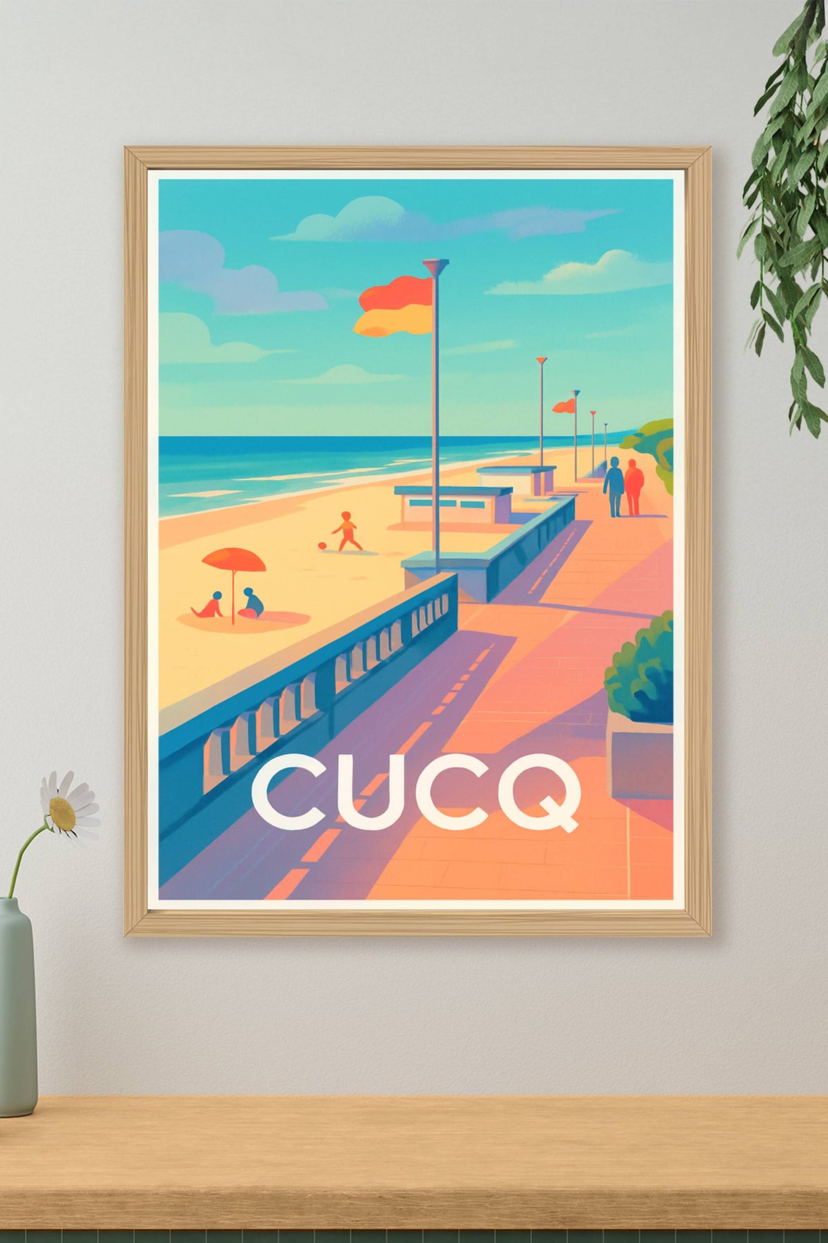 Affiche Cucq — Plages Sérénité et Promenade ensoleillée · poster d'art de Cucq