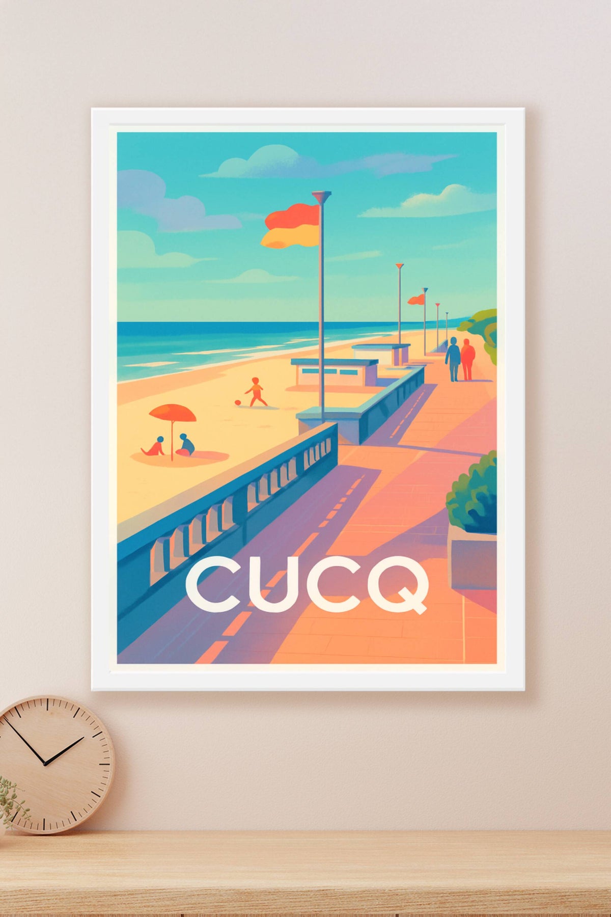 Affiche Cucq — Plages Sérénité et Promenade ensoleillée · poster d'art de Cucq