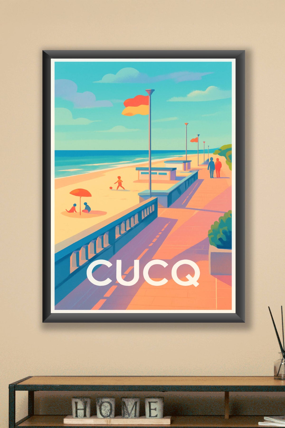 Affiche Cucq — Plages Sérénité et Promenade ensoleillée · poster d'art de Cucq