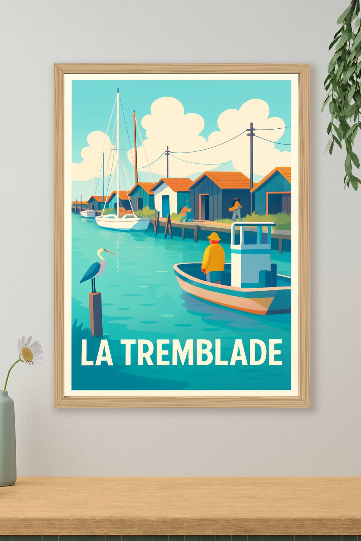Affiche La Tremblade — Charme authentique du port ostréicole · poster d'art de La Tremblade