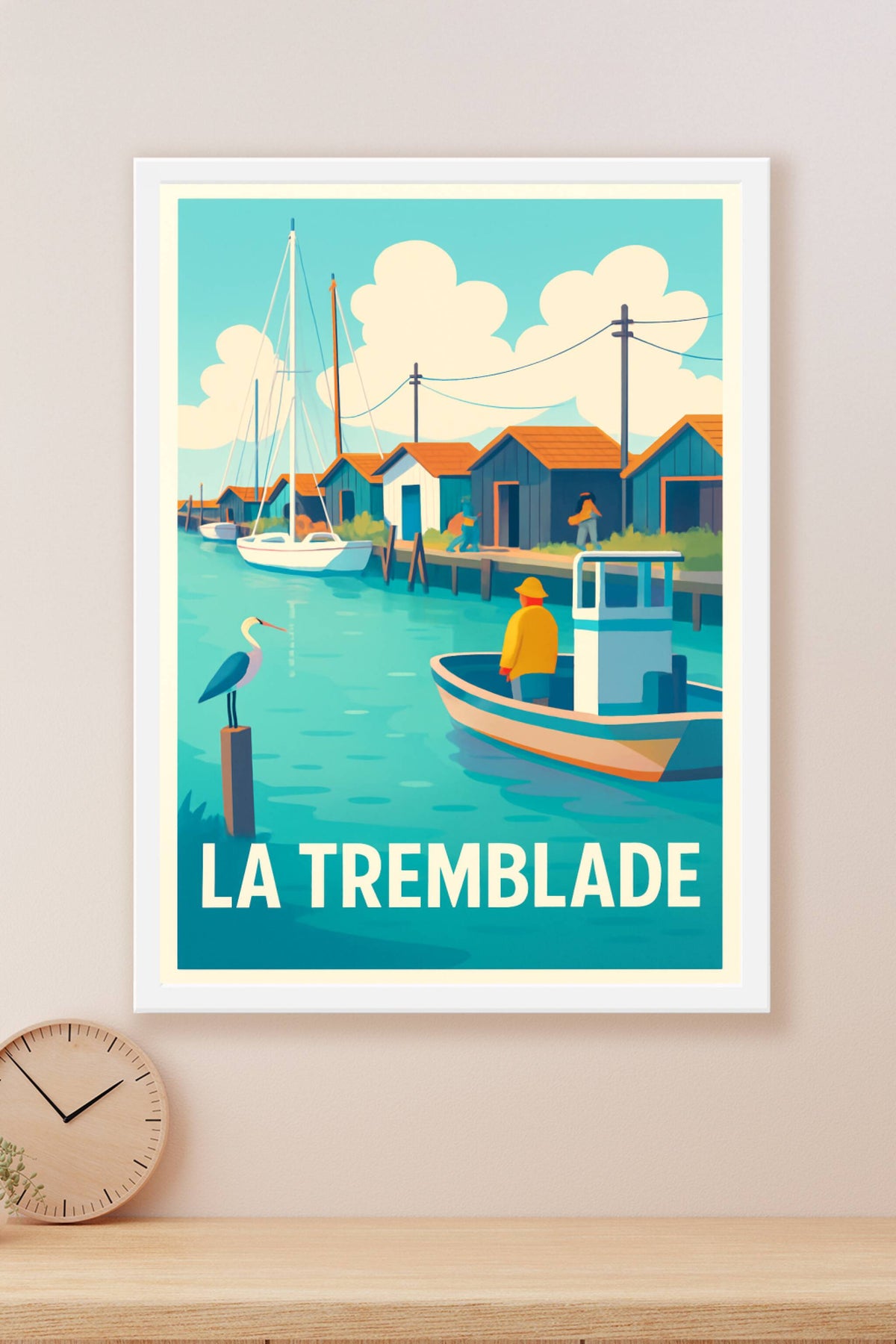 Affiche La Tremblade — Charme authentique du port ostréicole · poster d'art de La Tremblade