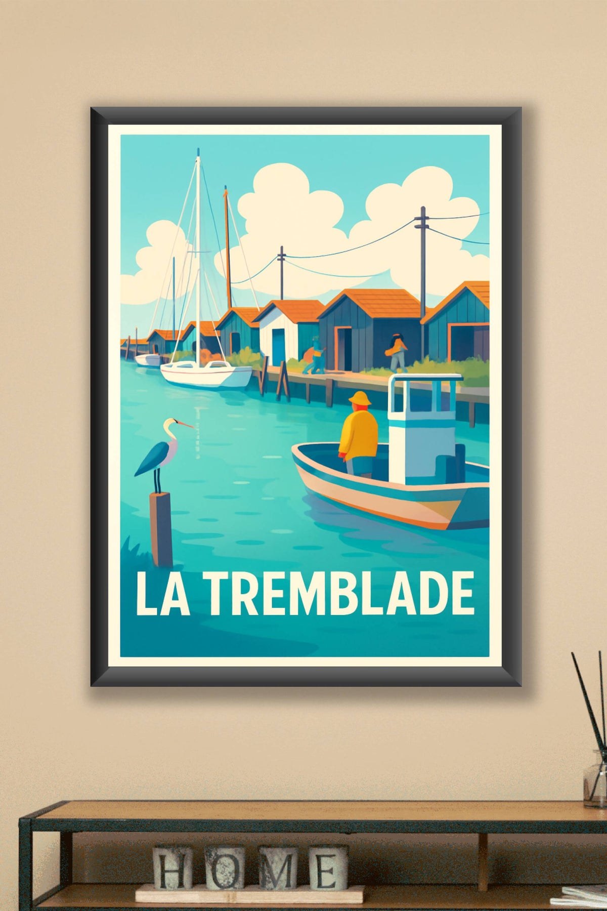 Affiche La Tremblade — Charme authentique du port ostréicole · poster d'art de La Tremblade