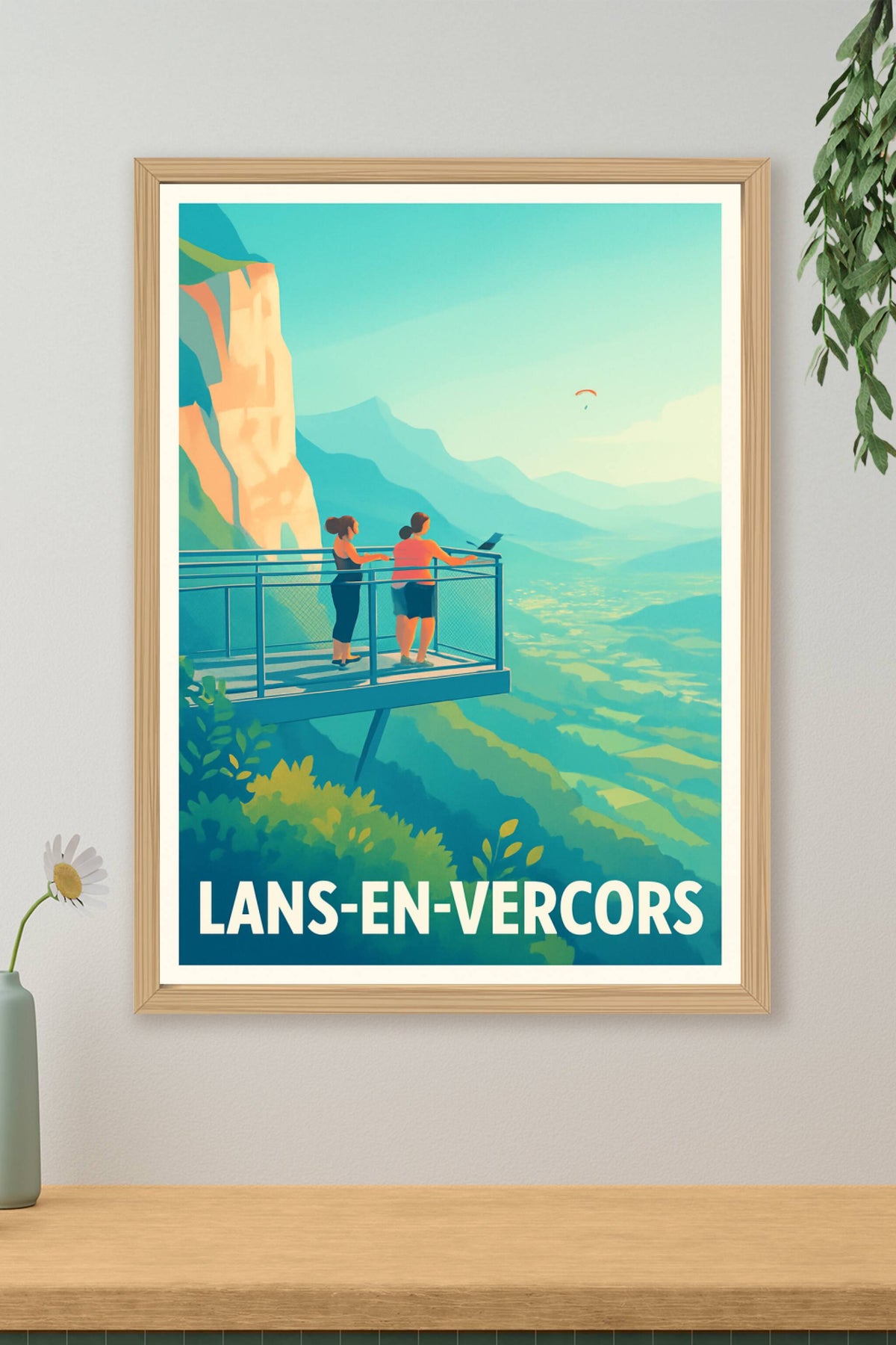 Affiche Lans-en-Vercors — Panorama spectaculaire sur la nature alpine · poster d'art de Lans-en-Vercors