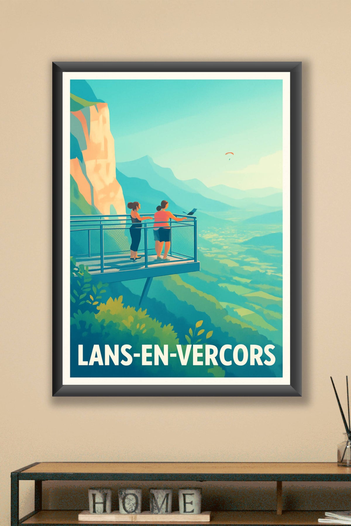 Affiche Lans-en-Vercors — Panorama spectaculaire sur la nature alpine · poster d'art de Lans-en-Vercors