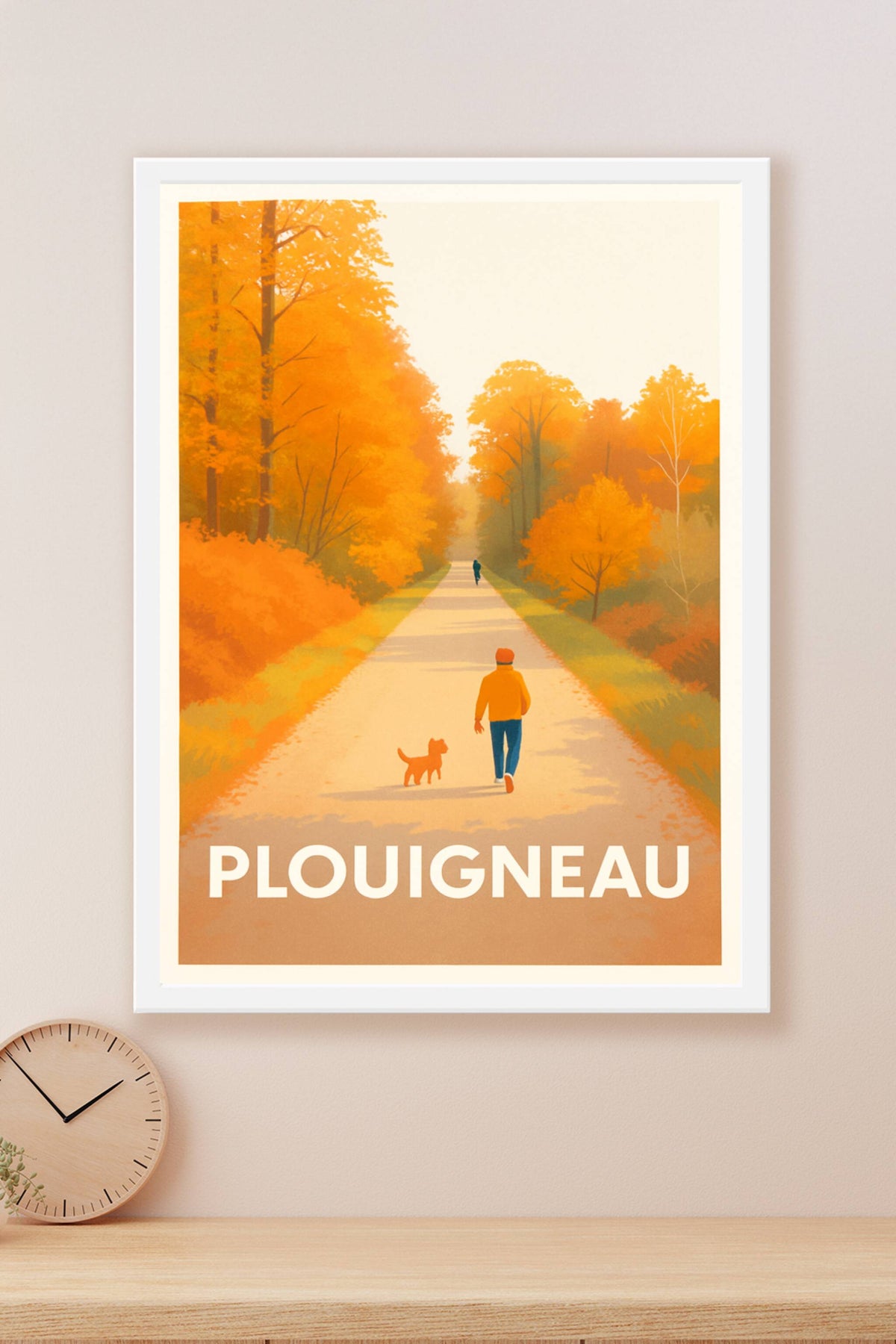 Affiche Plouigneau — Promenade automnale paisible · poster d'art de Plouigneau