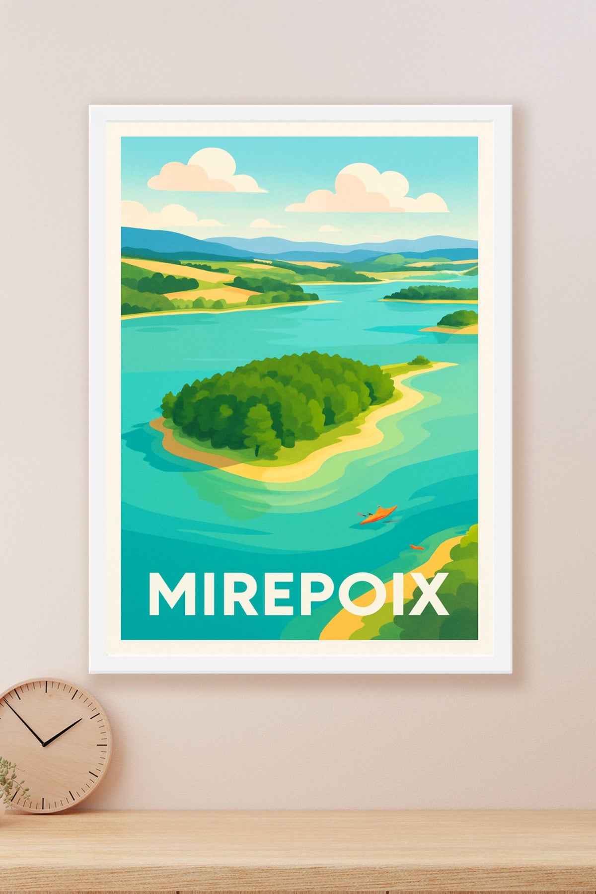 Affiche Mirepoix — Évasion Nature au Fil de l'Eau · poster d'art de Mirepoix