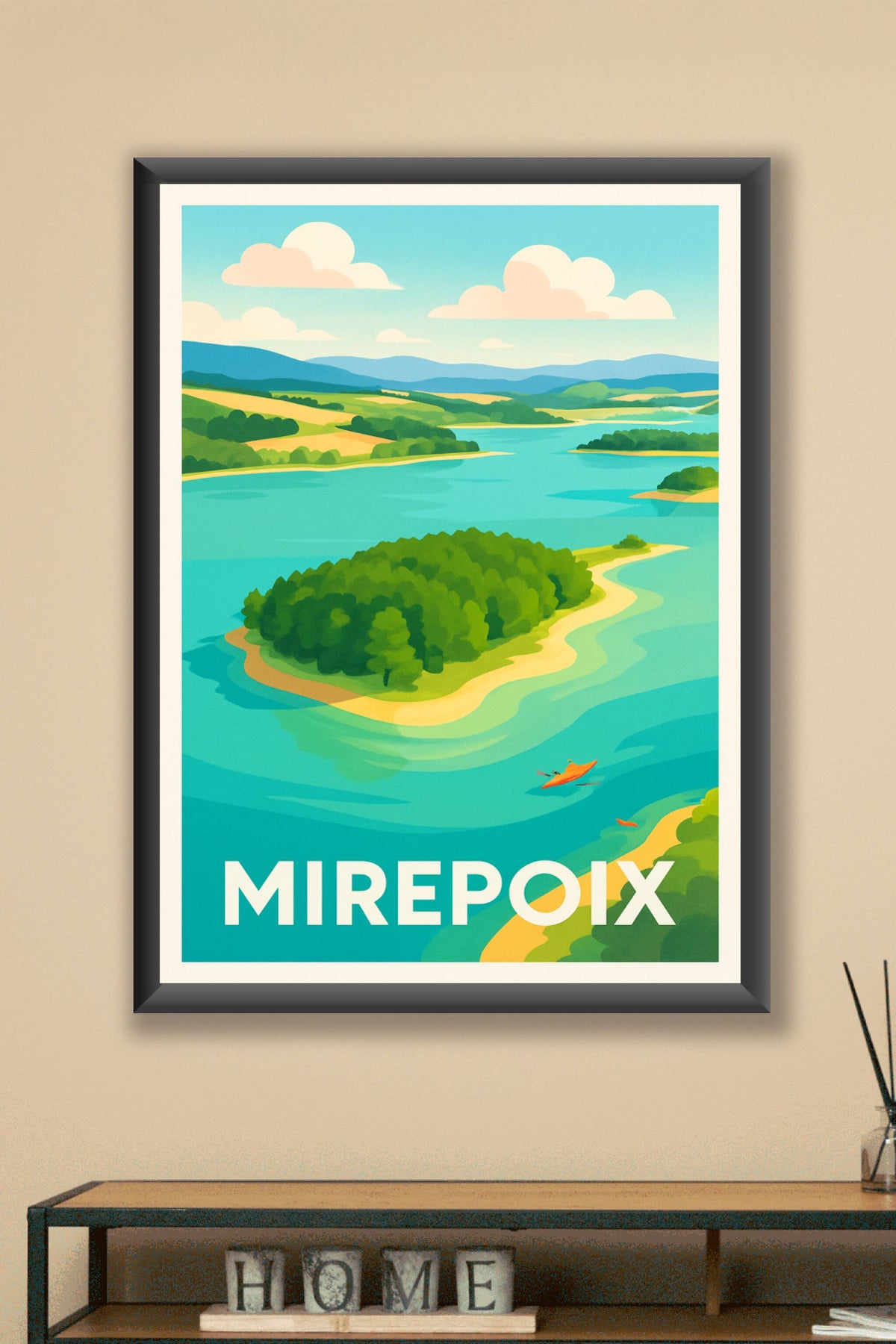 Affiche Mirepoix — Évasion Nature au Fil de l'Eau · poster d'art de Mirepoix