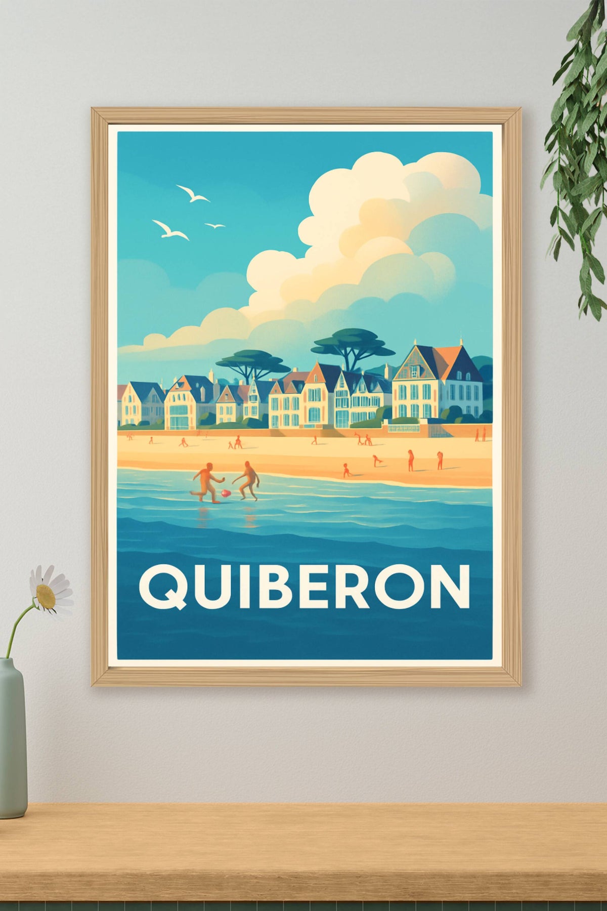 Affiche Quiberon — Échappée balnéaire en bord de mer · poster d'art de Quiberon
