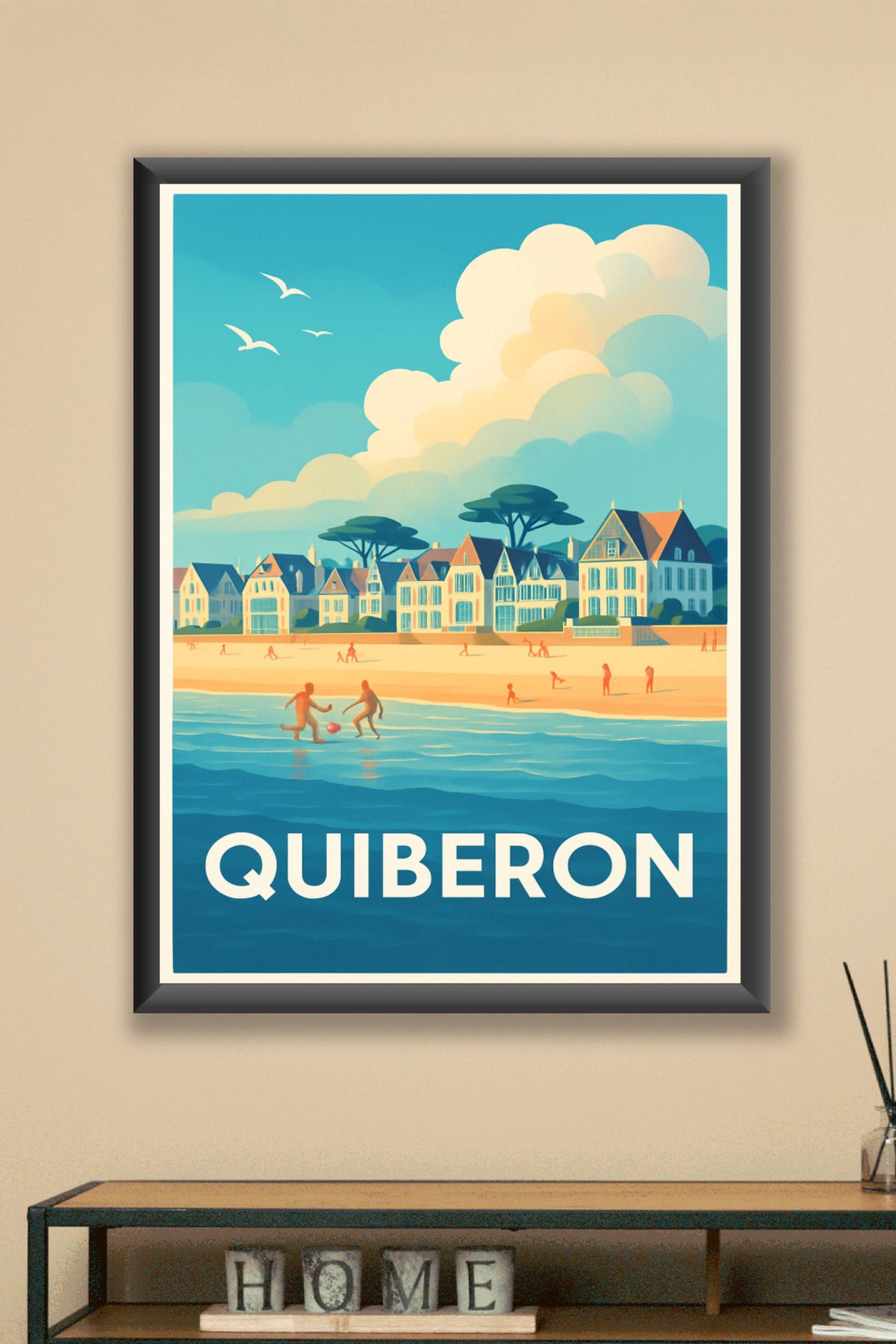 Affiche Quiberon — Échappée balnéaire en bord de mer · poster d'art de Quiberon