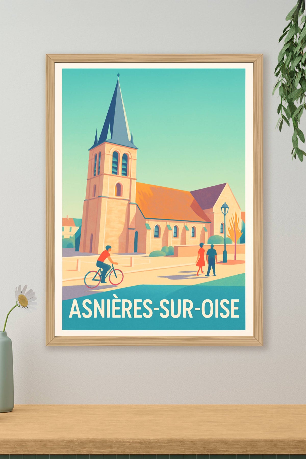 Affiche Asnières-sur-Oise — Charme paisible au cœur de l'histoire · poster d'art de Asnières-sur-Oise