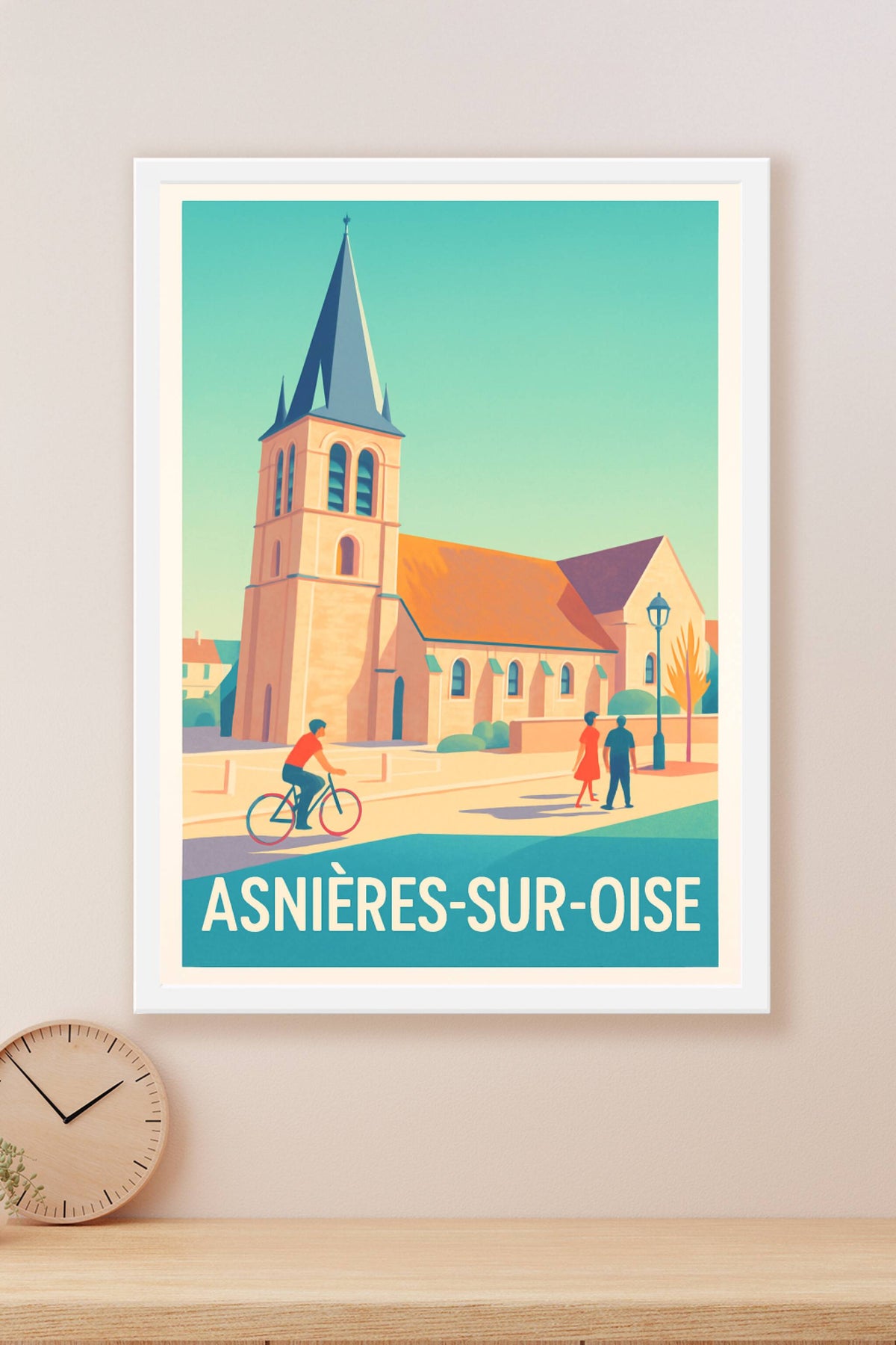 Affiche Asnières-sur-Oise — Charme paisible au cœur de l'histoire · poster d'art de Asnières-sur-Oise
