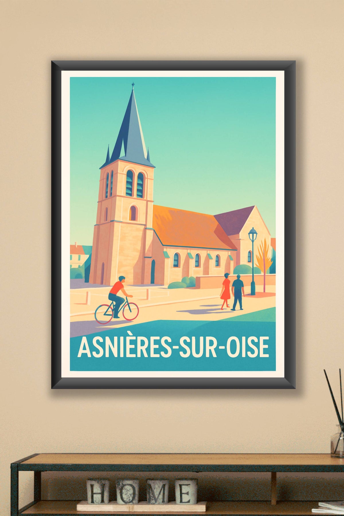 Affiche Asnières-sur-Oise — Charme paisible au cœur de l'histoire · poster d'art de Asnières-sur-Oise