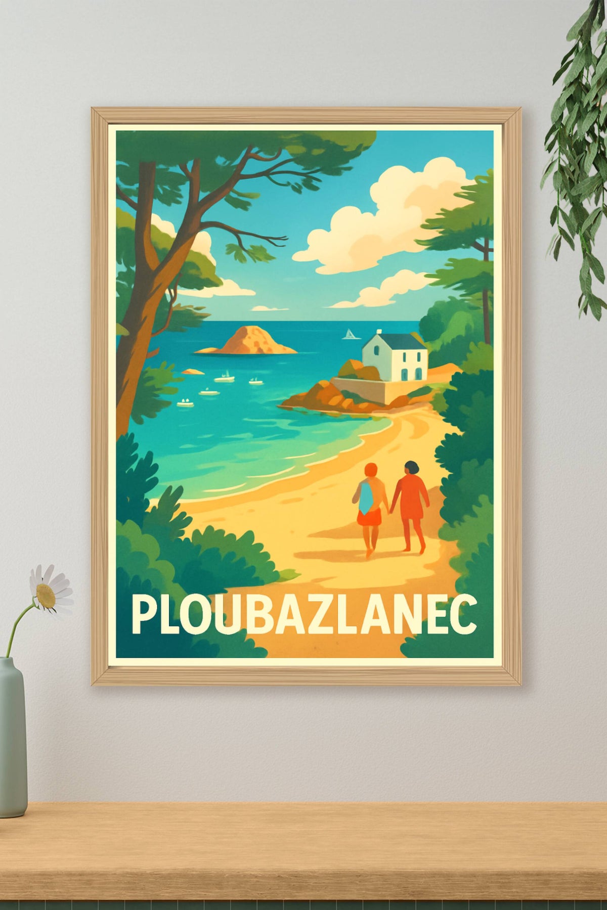 Affiche Ploubazlanec — Évasion côtière et douceur bretonne · poster d'art de Ploubazlanec
