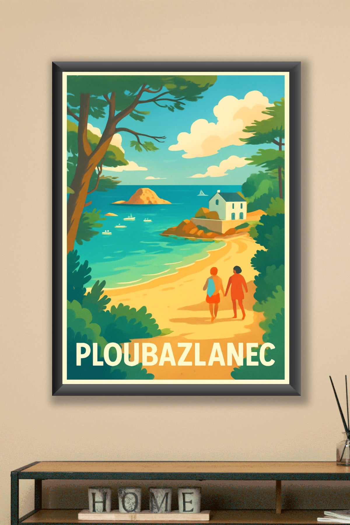 Affiche Ploubazlanec — Évasion côtière et douceur bretonne · poster d'art de Ploubazlanec