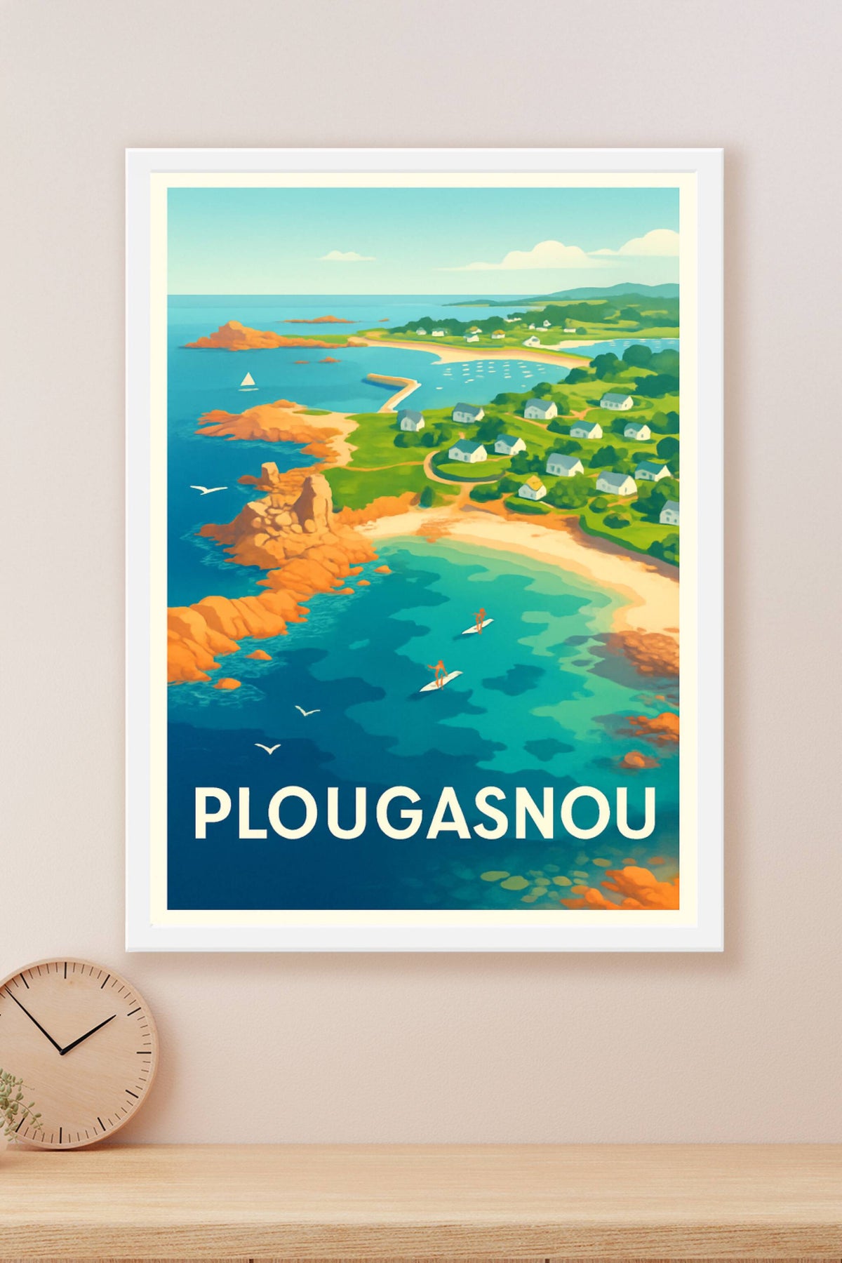 Affiche Plougasnou — Évasion marine et douceur bretonne · poster d'art de Plougasnou