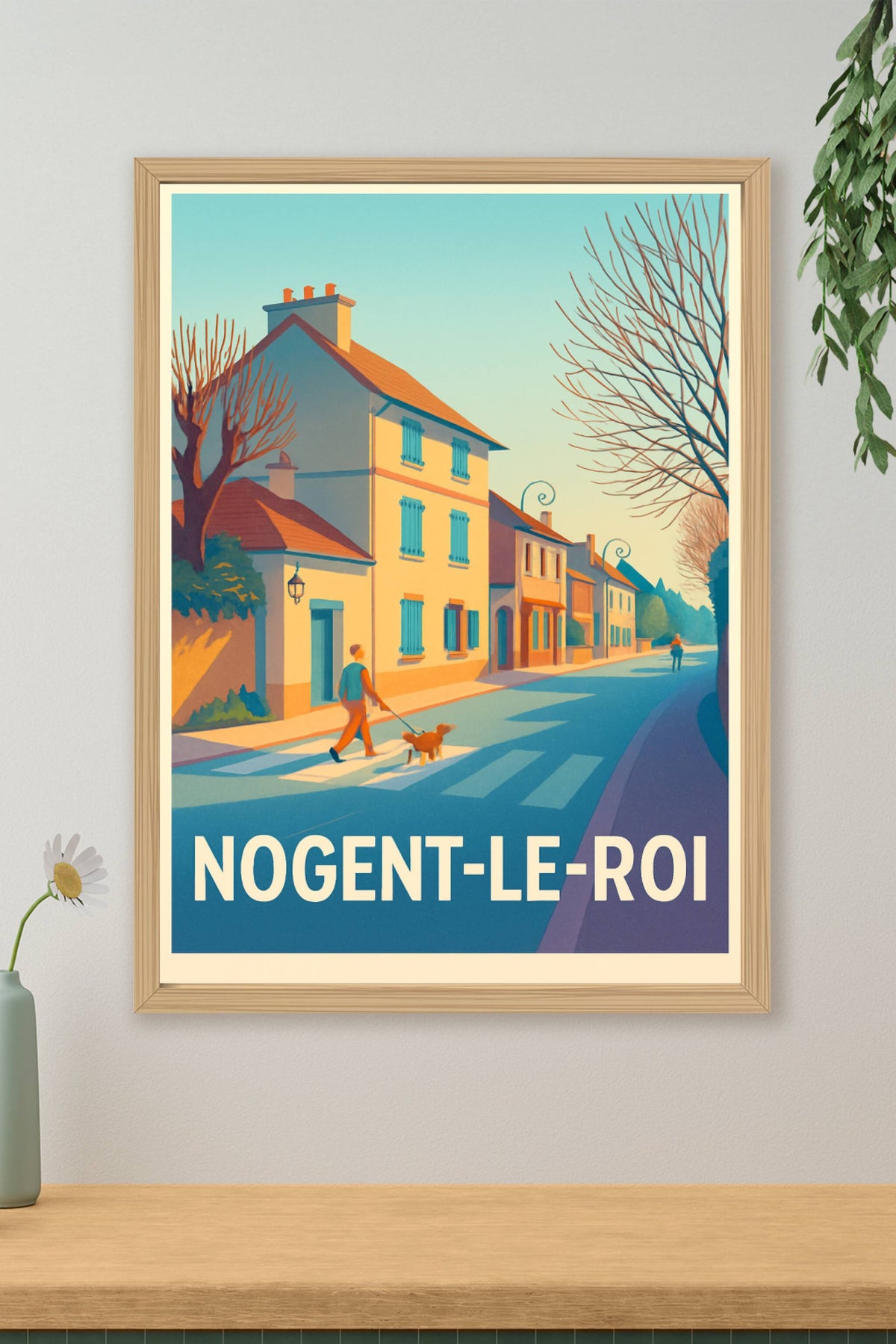 Affiche Nogent-le-Roi — Charme paisible d'un village français · poster d'art de Nogent-le-Roi