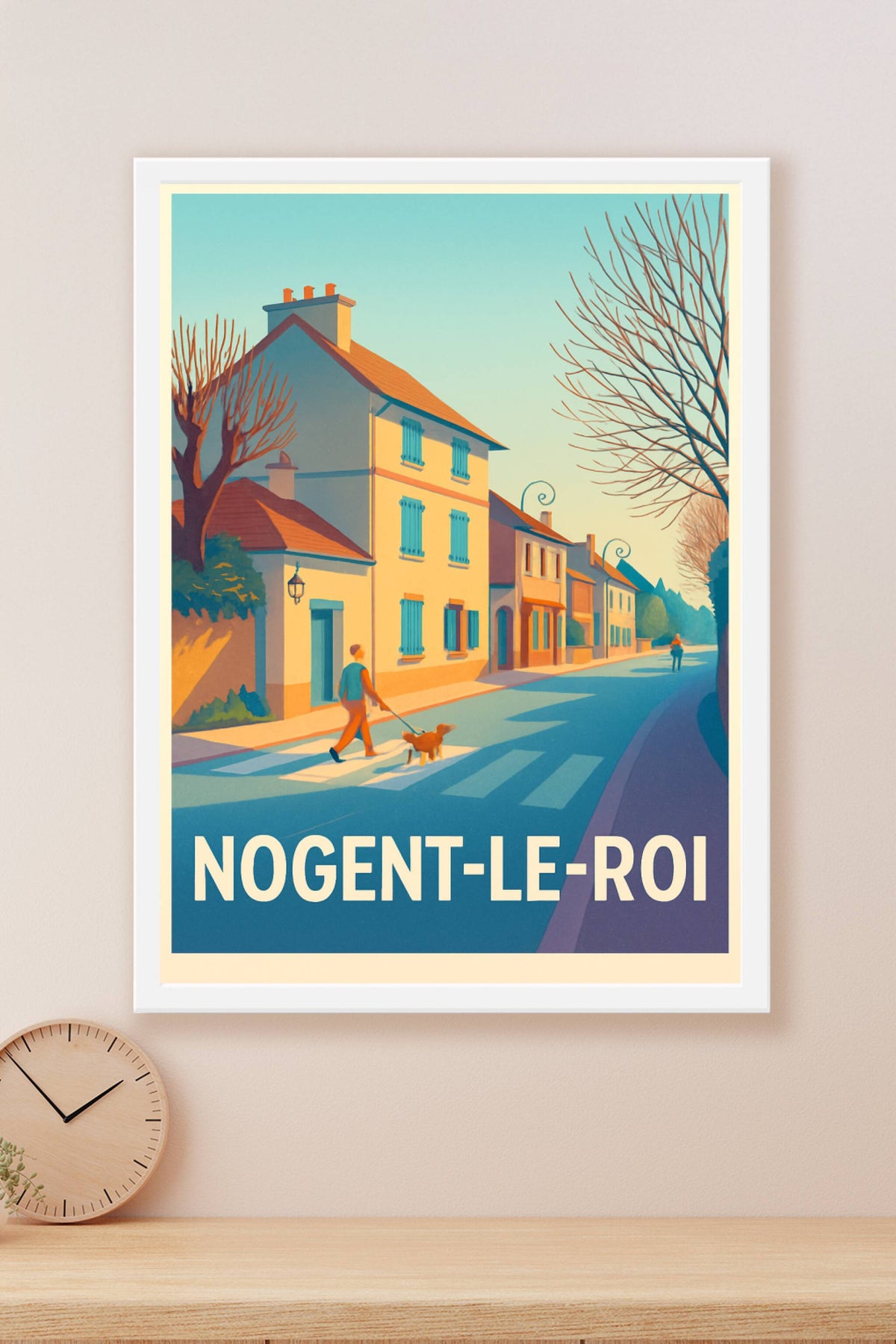 Affiche Nogent-le-Roi — Charme paisible d'un village français · poster d'art de Nogent-le-Roi