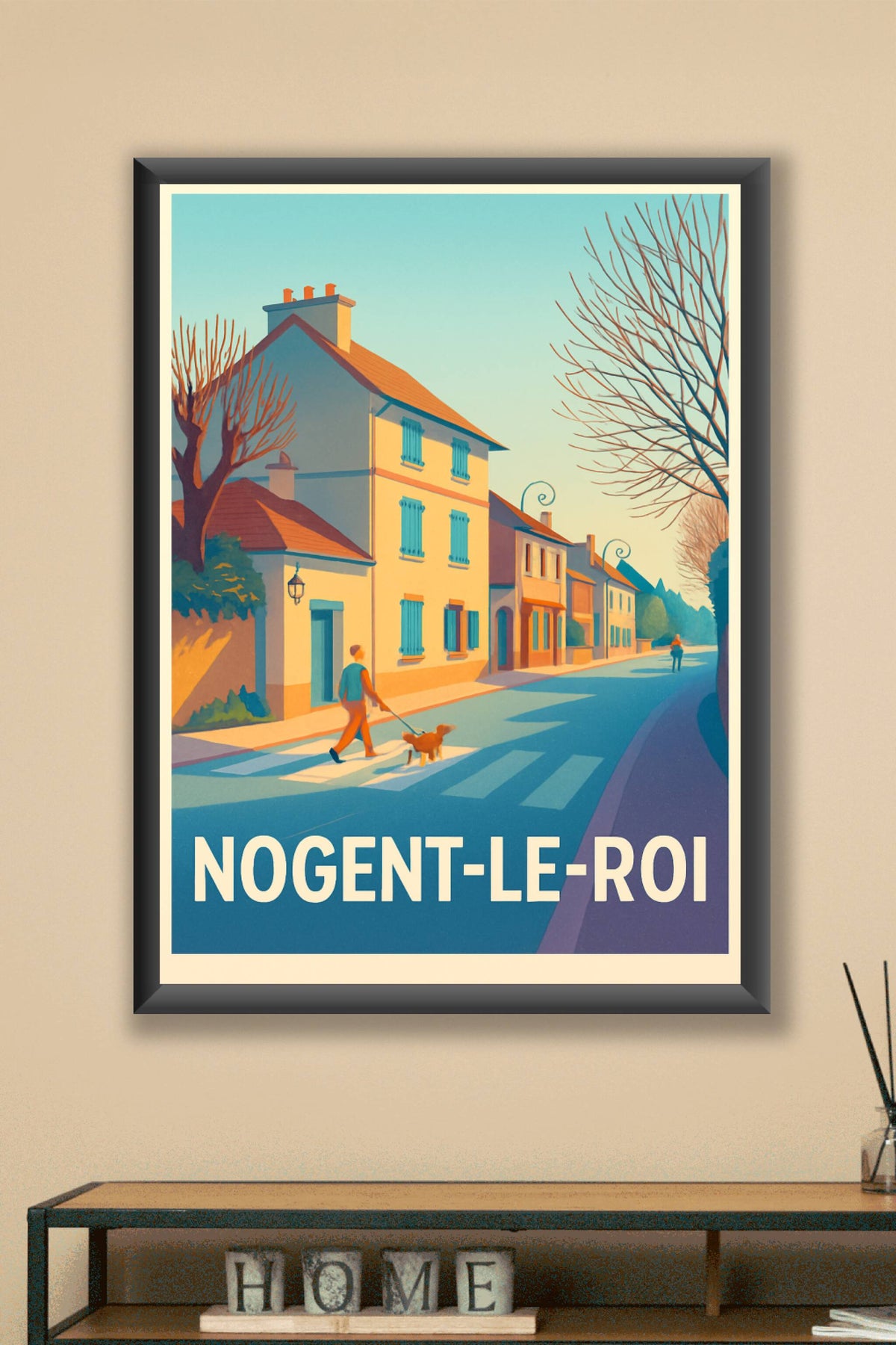 Affiche Nogent-le-Roi — Charme paisible d'un village français · poster d'art de Nogent-le-Roi