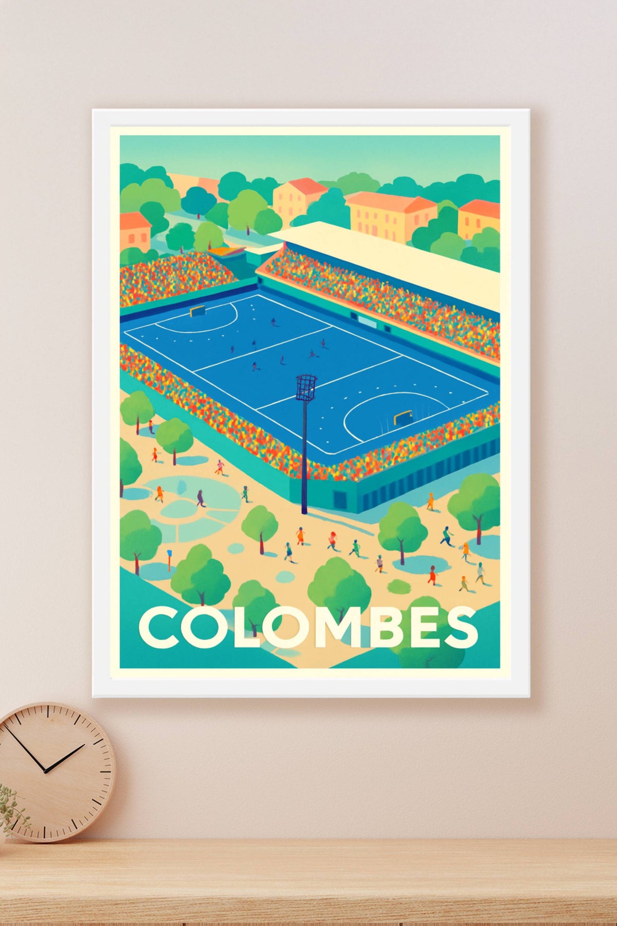 Affiche Colombes — Ambiance sportive et couleurs vives · poster d'art de Colombes
