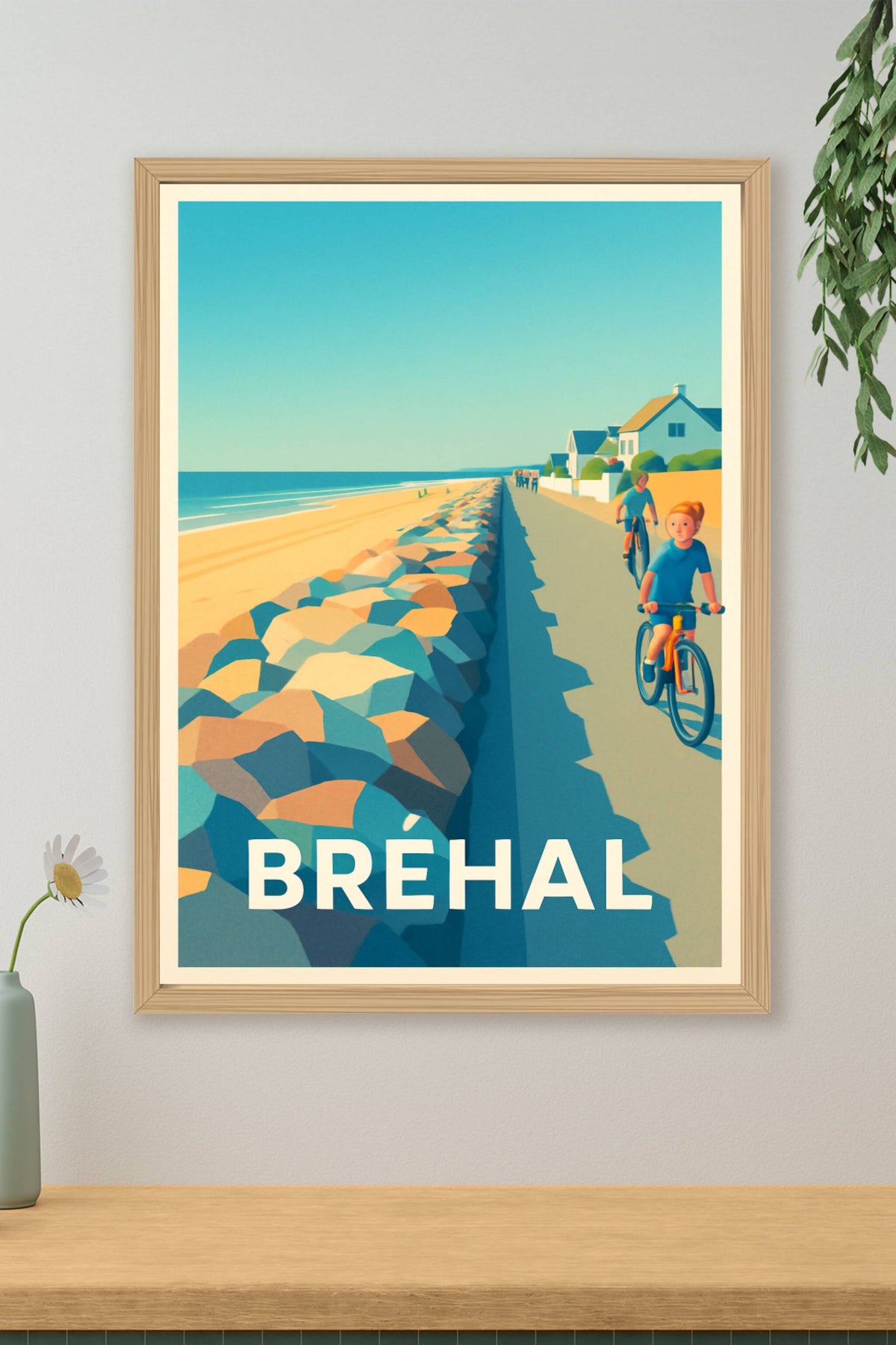 Affiche Bréhal — Évasion et douceur en bord de mer · poster d'art de Bréhal