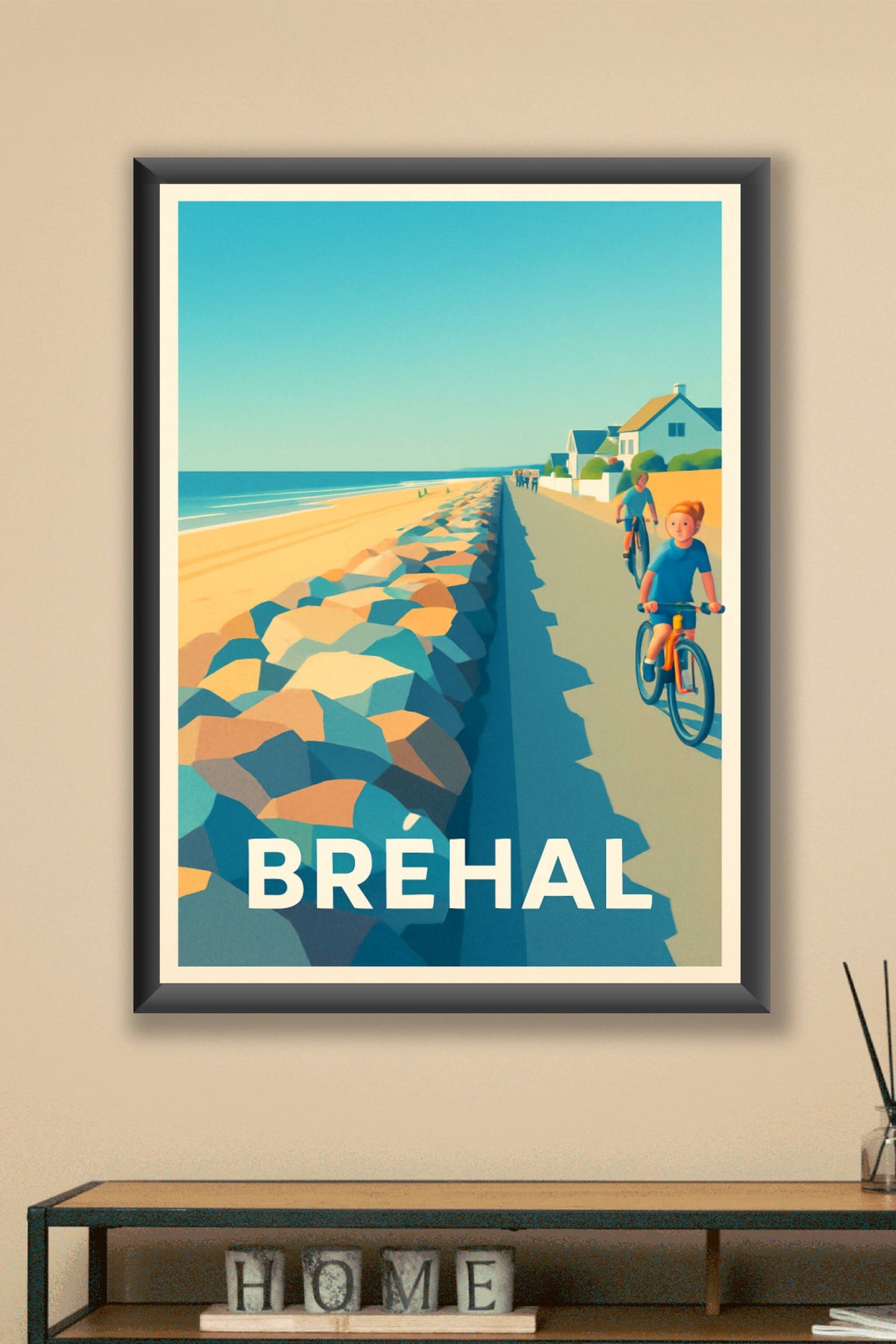 Affiche Bréhal — Évasion et douceur en bord de mer · poster d'art de Bréhal