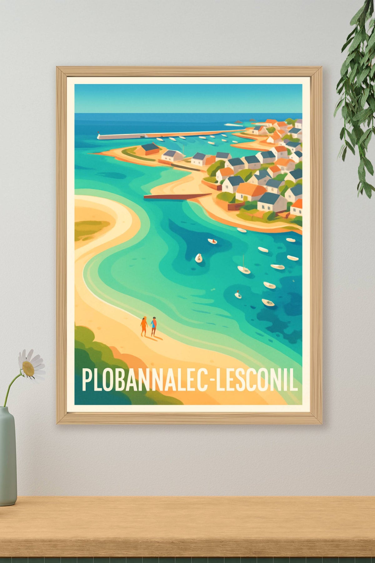 Affiche Plobannalec-Lesconil — Escapade côtière en Bretagne · poster d'art de Plobannalec-Lesconil