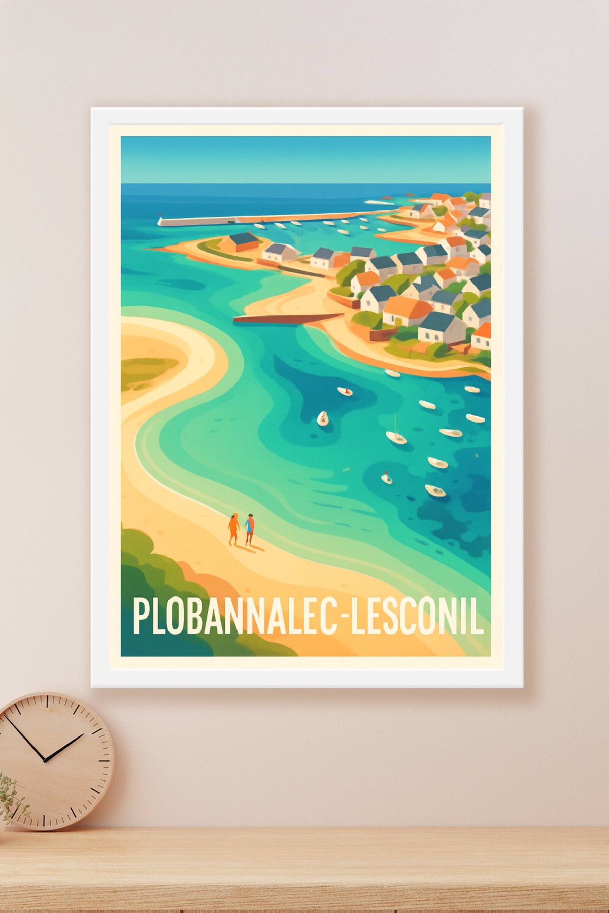 Affiche Plobannalec-Lesconil — Escapade côtière en Bretagne · poster d'art de Plobannalec-Lesconil