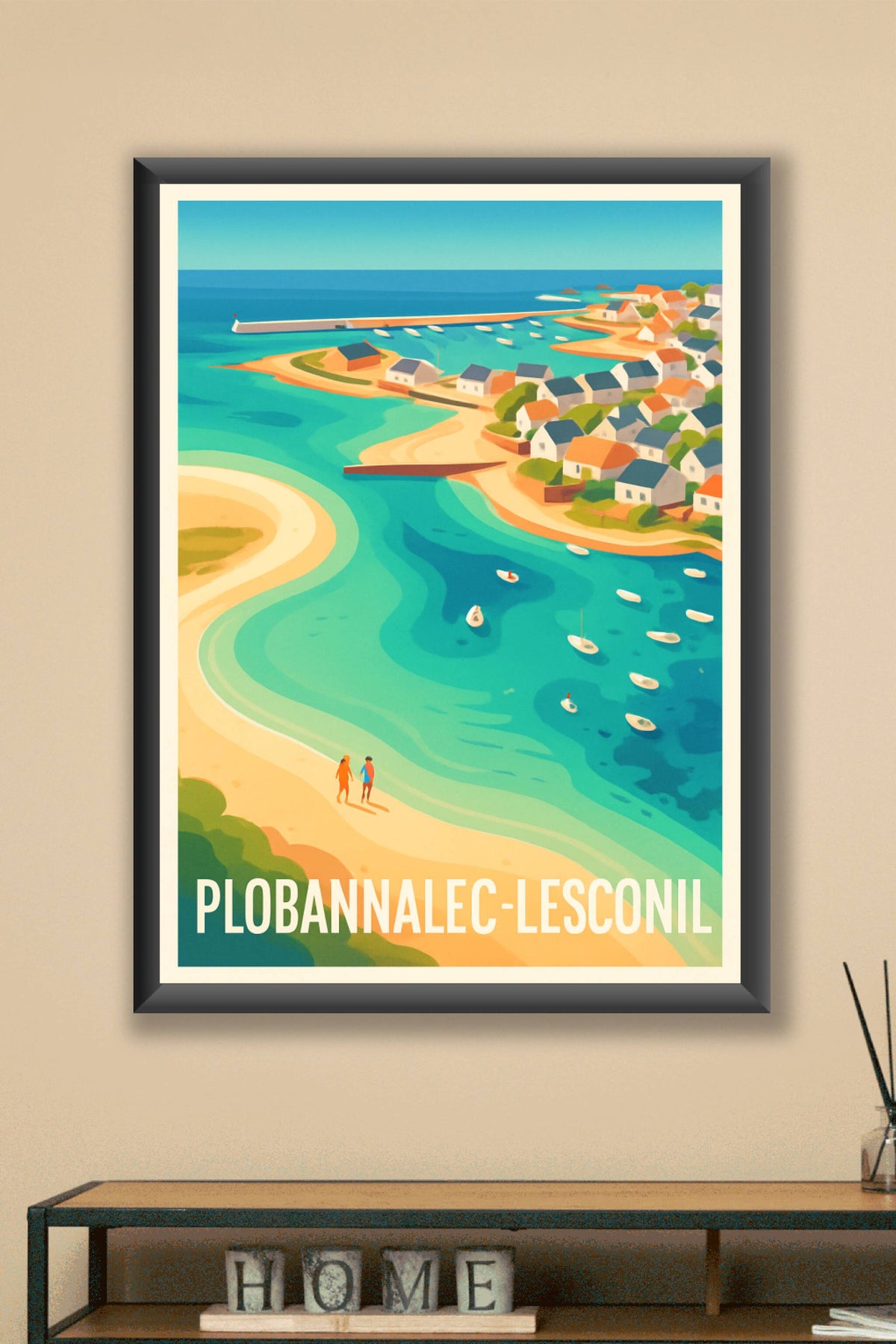 Affiche Plobannalec-Lesconil — Escapade côtière en Bretagne · poster d'art de Plobannalec-Lesconil