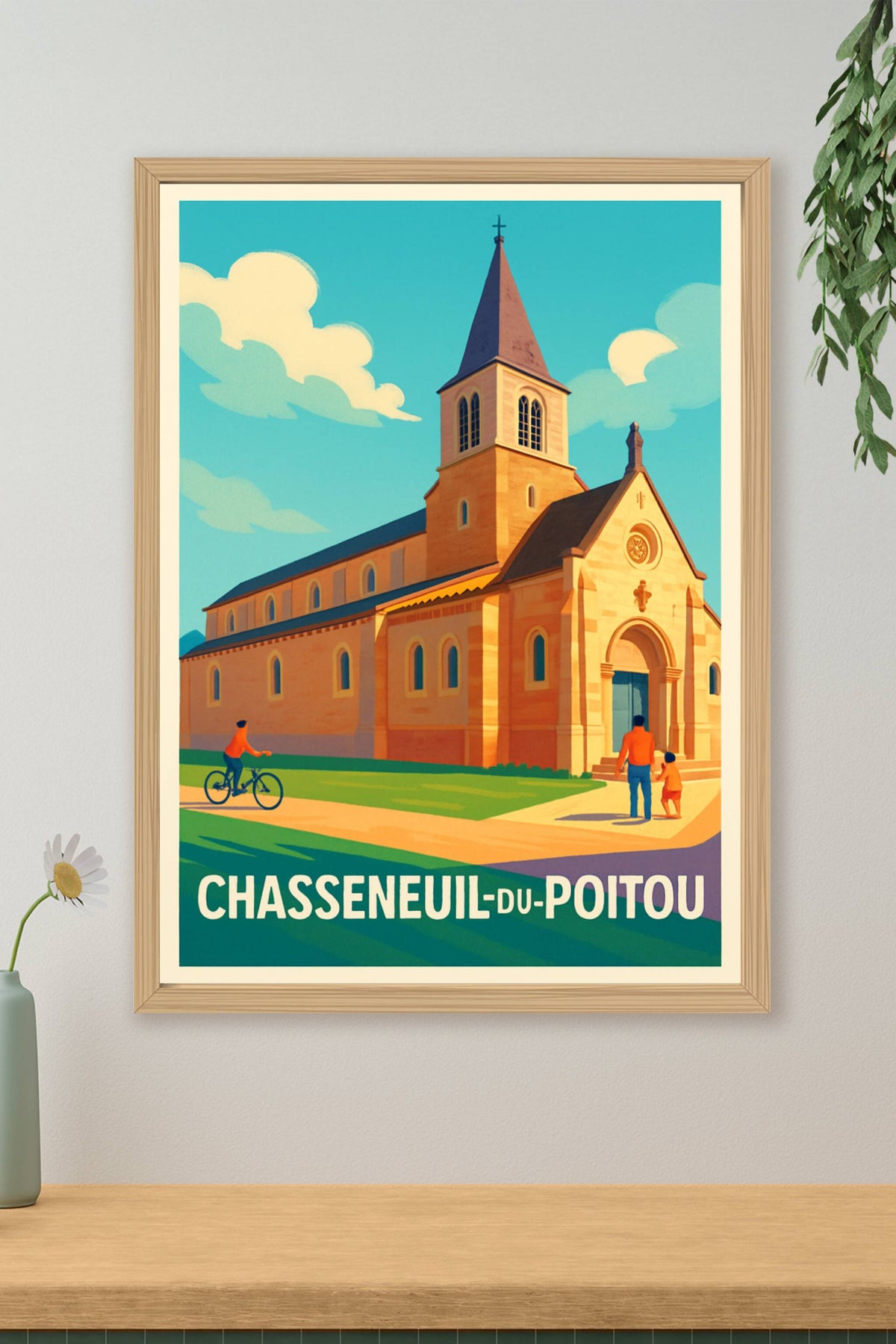 Affiche Chasseneuil-du-Poitou — Charme et histoire à l'horizon · poster d'art de Chasseneuil-du-Poitou