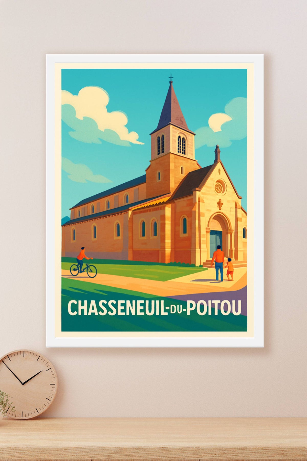 Affiche Chasseneuil-du-Poitou — Charme et histoire à l'horizon · poster d'art de Chasseneuil-du-Poitou