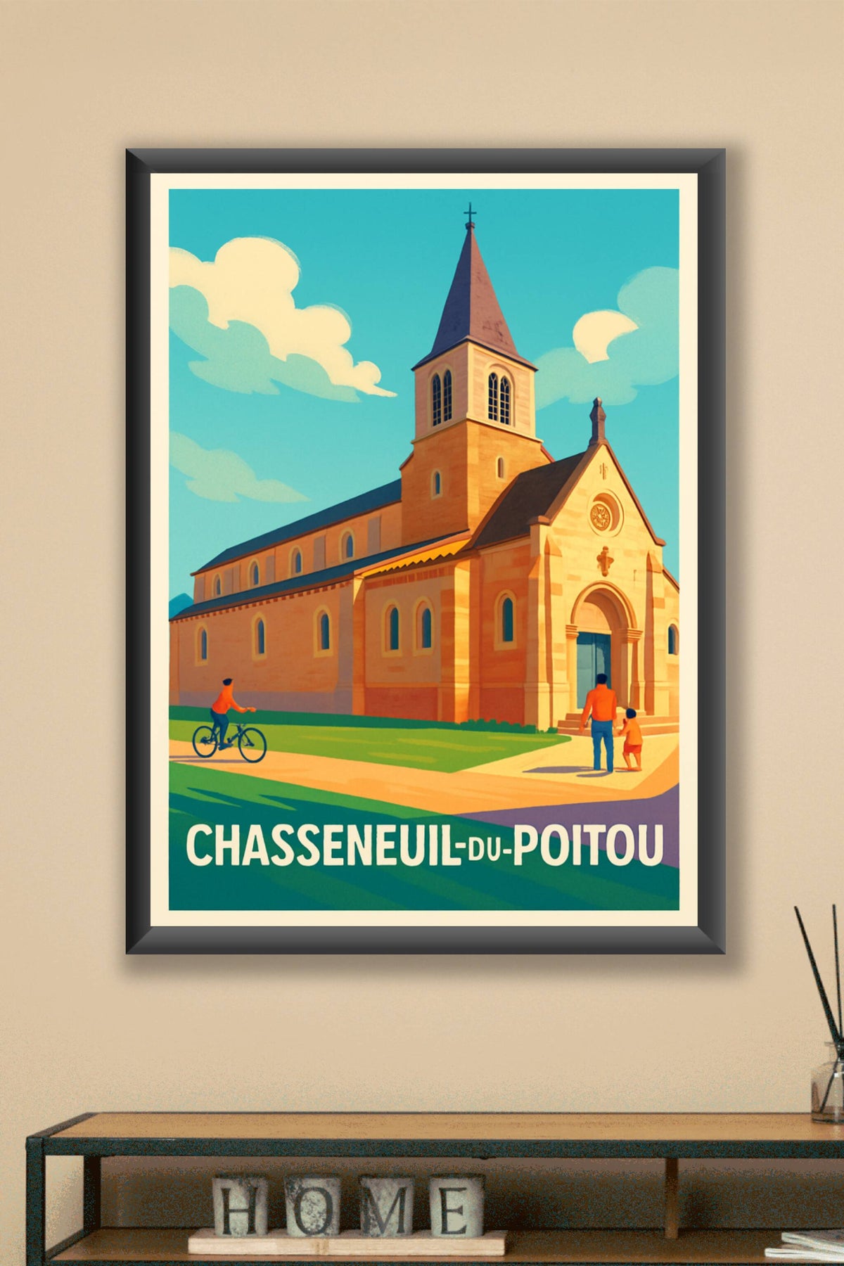 Affiche Chasseneuil-du-Poitou — Charme et histoire à l'horizon · poster d'art de Chasseneuil-du-Poitou