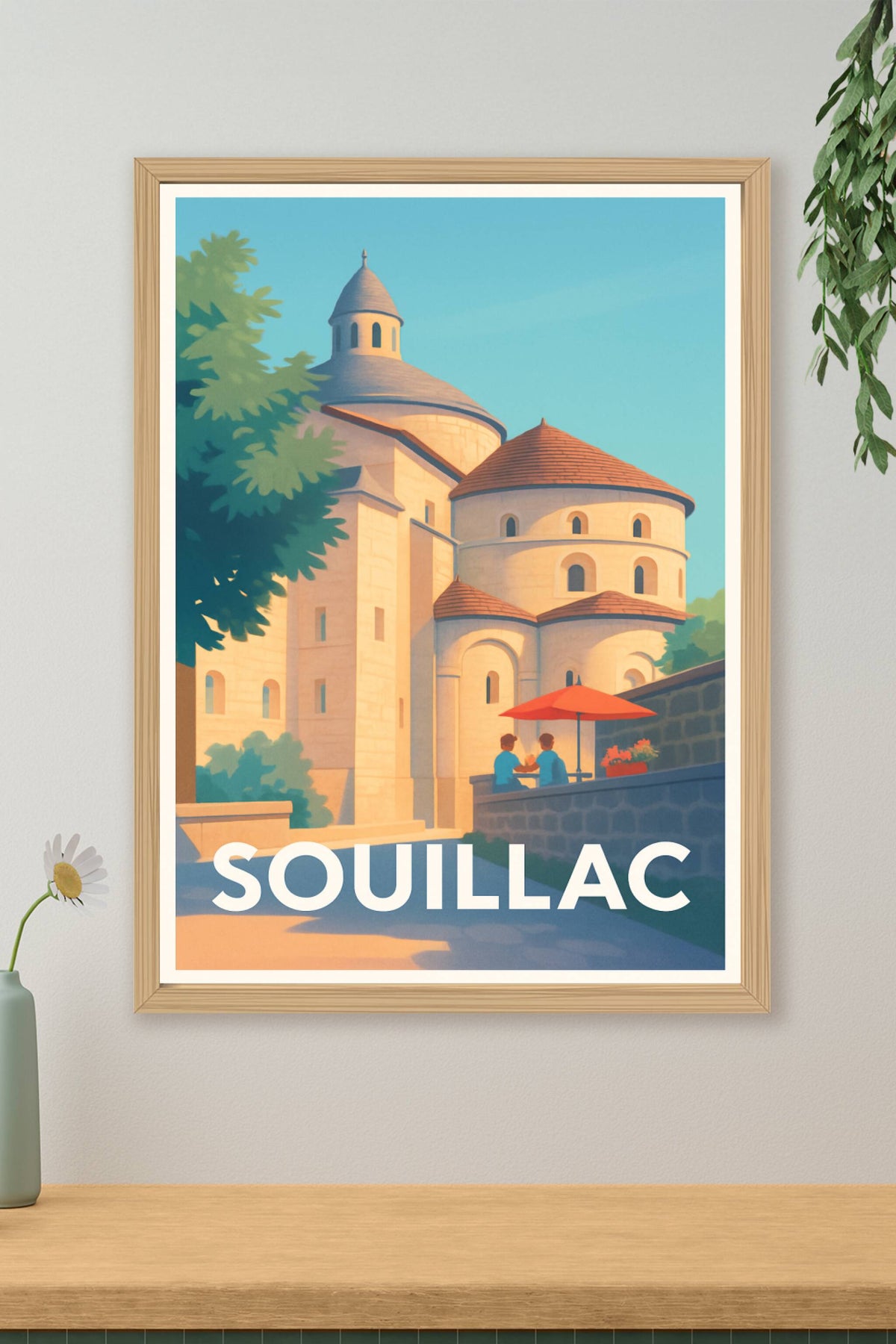 Affiche Souillac — Charme et lumière d'un joyau médiéval · poster d'art de Souillac