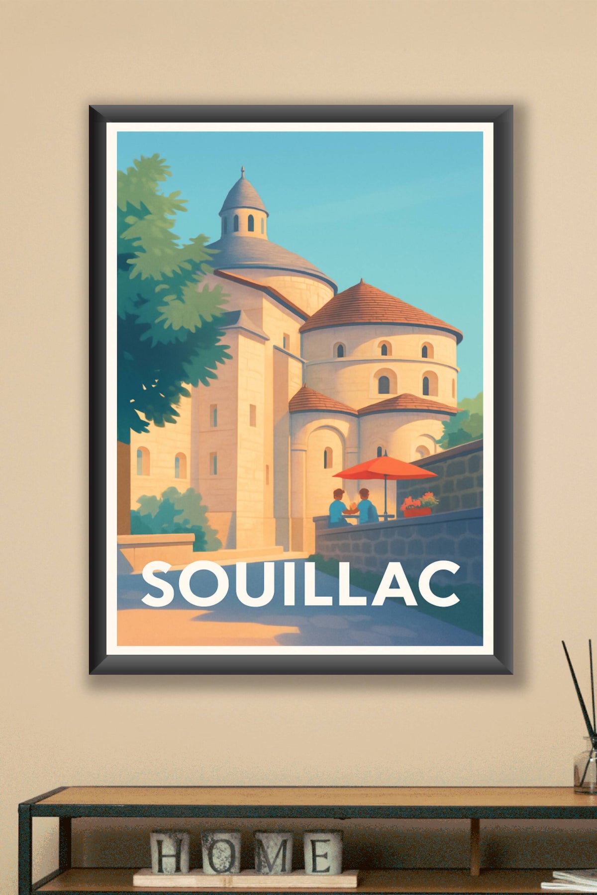 Affiche Souillac — Charme et lumière d'un joyau médiéval · poster d'art de Souillac