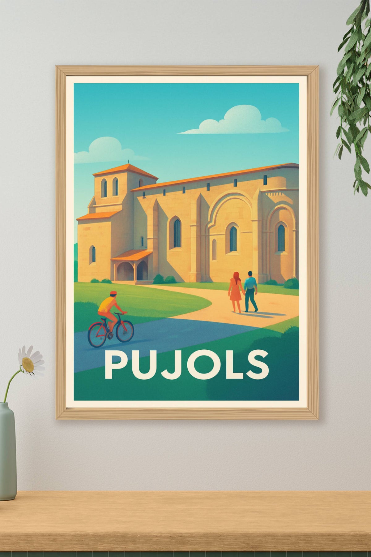 Affiche Pujols — Charme et sérénité en pleine nature · poster d'art de Pujols