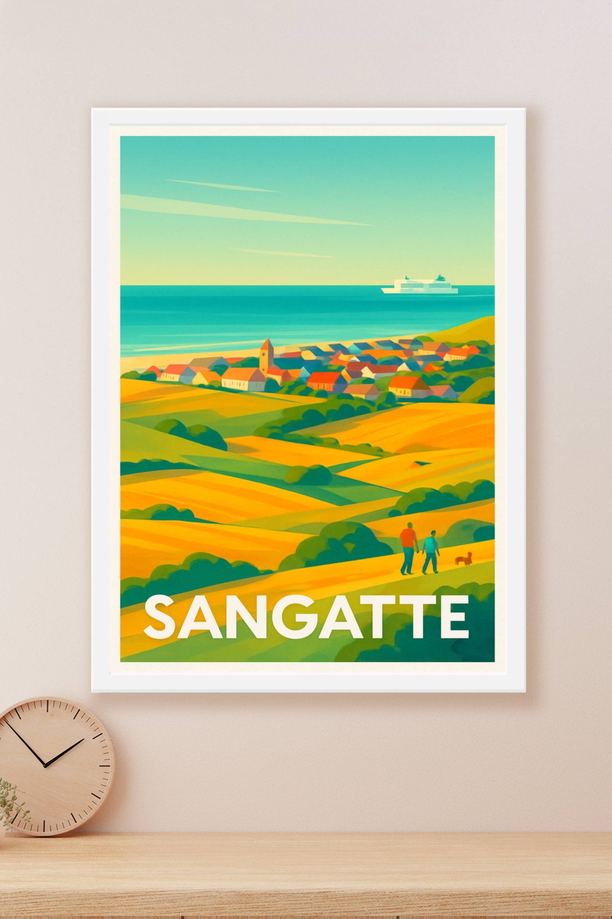 Affiche Sangatte — Évasion champêtre entre mer et campagne · poster d'art de Sangatte