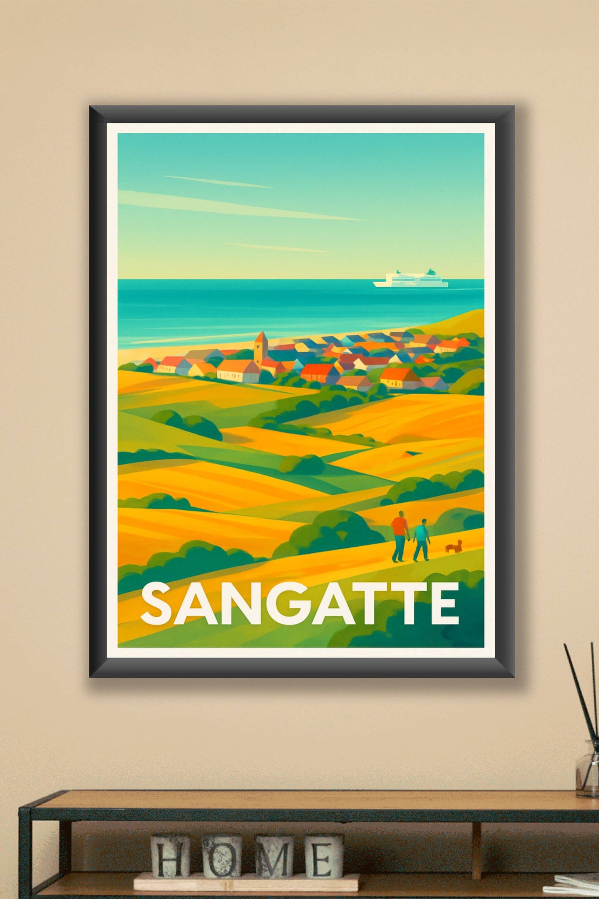 Affiche Sangatte — Évasion champêtre entre mer et campagne · poster d'art de Sangatte