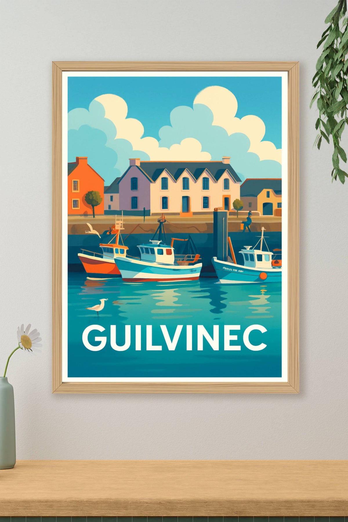 Affiche Guilvinec — Charme authentique du port breton · poster d'art de Guilvinec