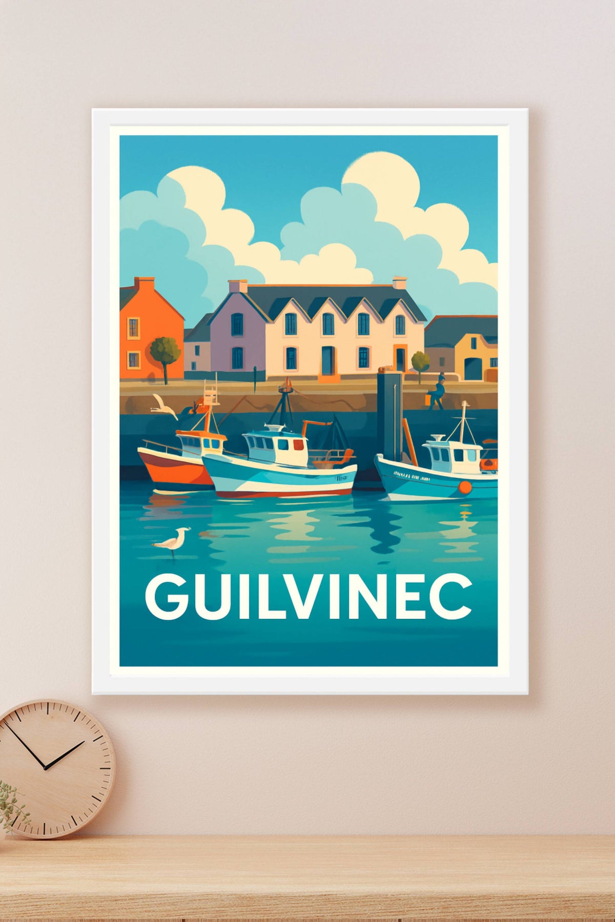 Affiche Guilvinec — Charme authentique du port breton · poster d'art de Guilvinec