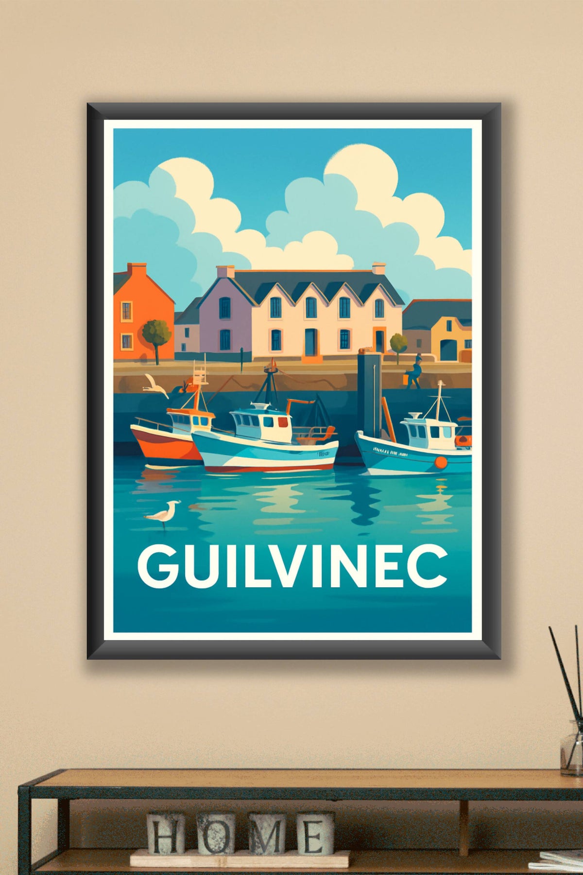 Affiche Guilvinec — Charme authentique du port breton · poster d'art de Guilvinec