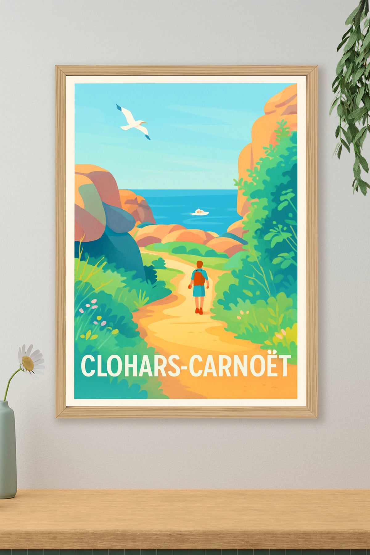 Affiche Clohars-Carnoët — Échappée belle sur la côte bretonne · poster d'art de Clohars-Carnoët