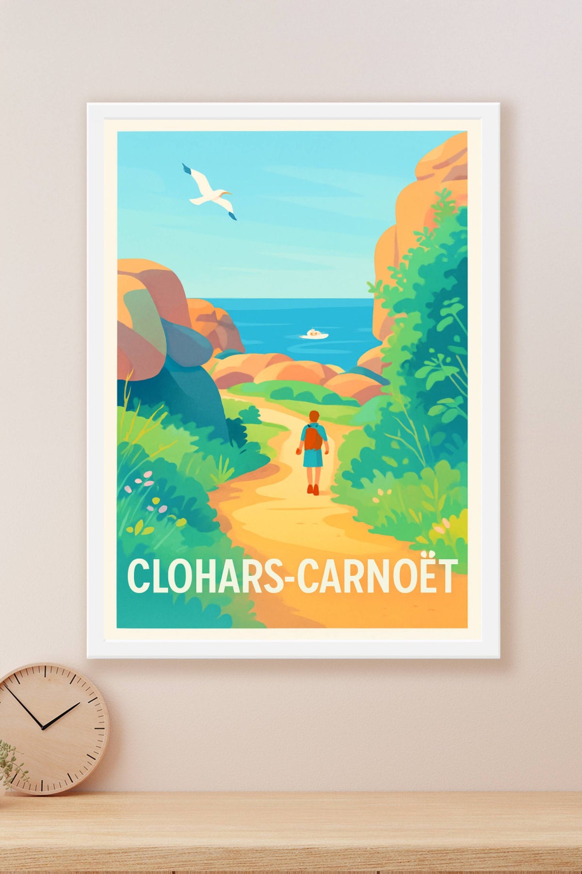 Affiche Clohars-Carnoët — Échappée belle sur la côte bretonne · poster d'art de Clohars-Carnoët