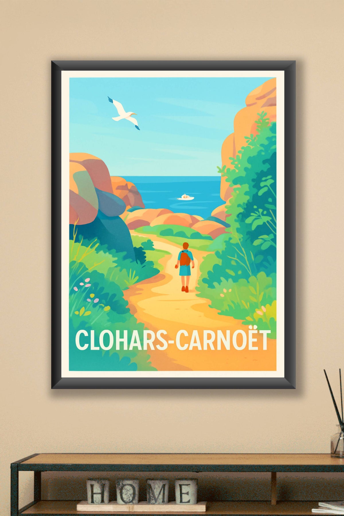 Affiche Clohars-Carnoët — Échappée belle sur la côte bretonne · poster d'art de Clohars-Carnoët