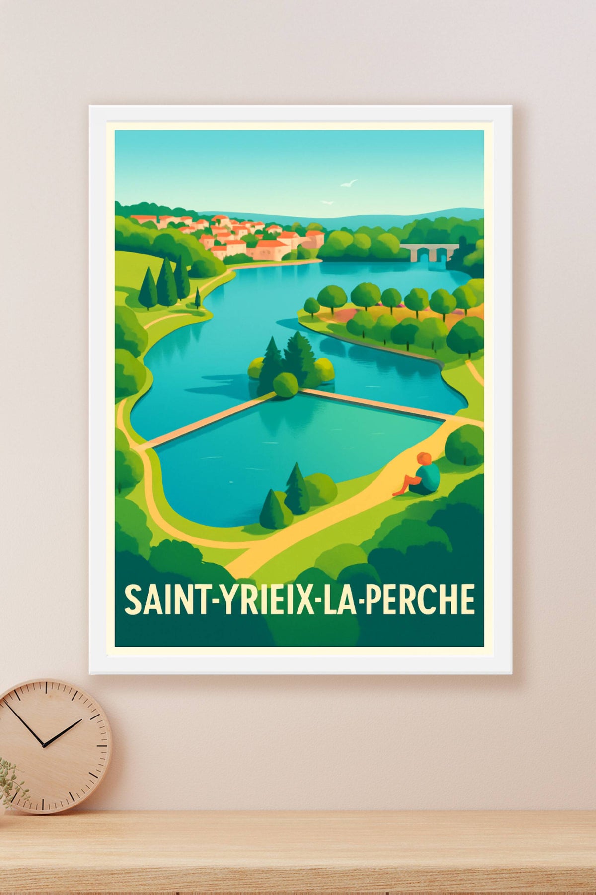Affiche Saint-Yrieix-la-Perche — Havre de paix au cœur de la nature · poster d'art de Saint-Yrieix-la-Perche