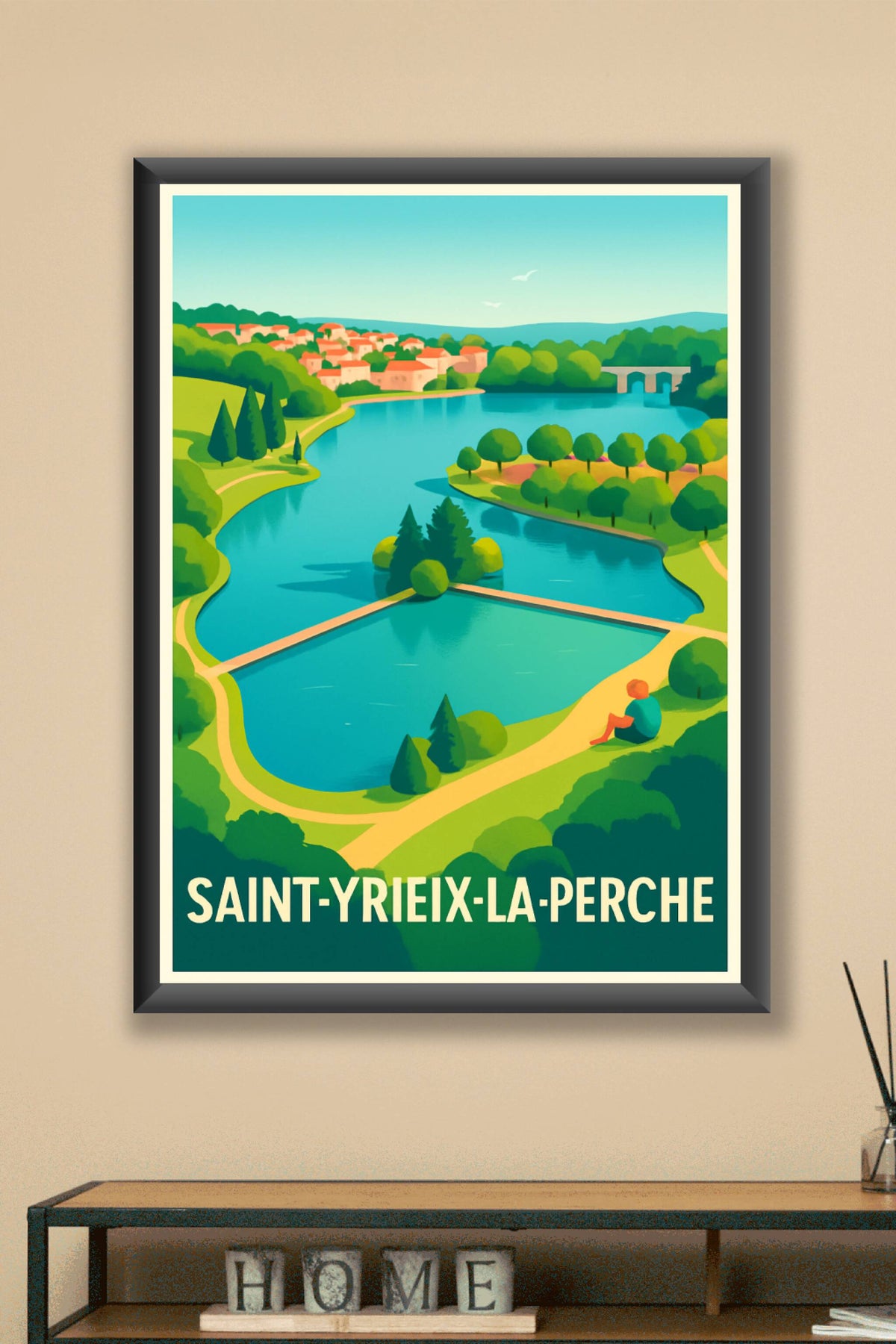 Affiche Saint-Yrieix-la-Perche — Havre de paix au cœur de la nature · poster d'art de Saint-Yrieix-la-Perche