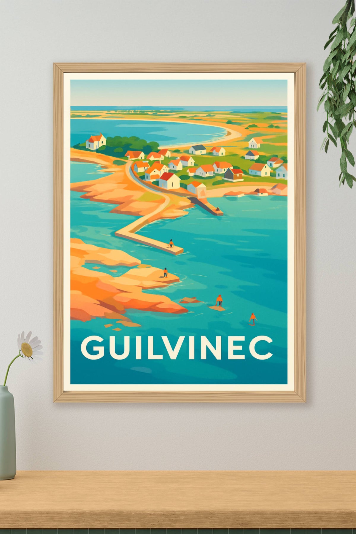 Affiche Guilvinec — Charme côtier et villages bretons · poster d'art de Guilvinec