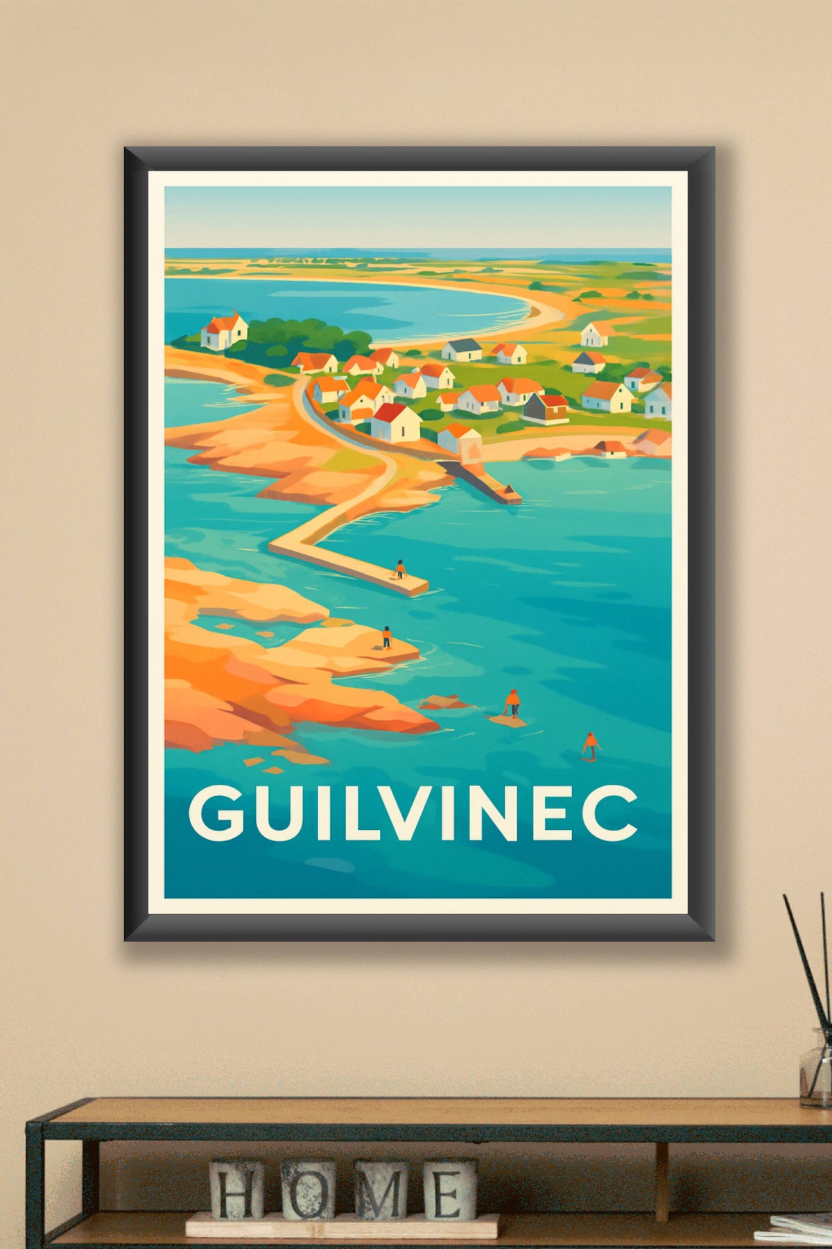 Affiche Guilvinec — Charme côtier et villages bretons · poster d'art de Guilvinec