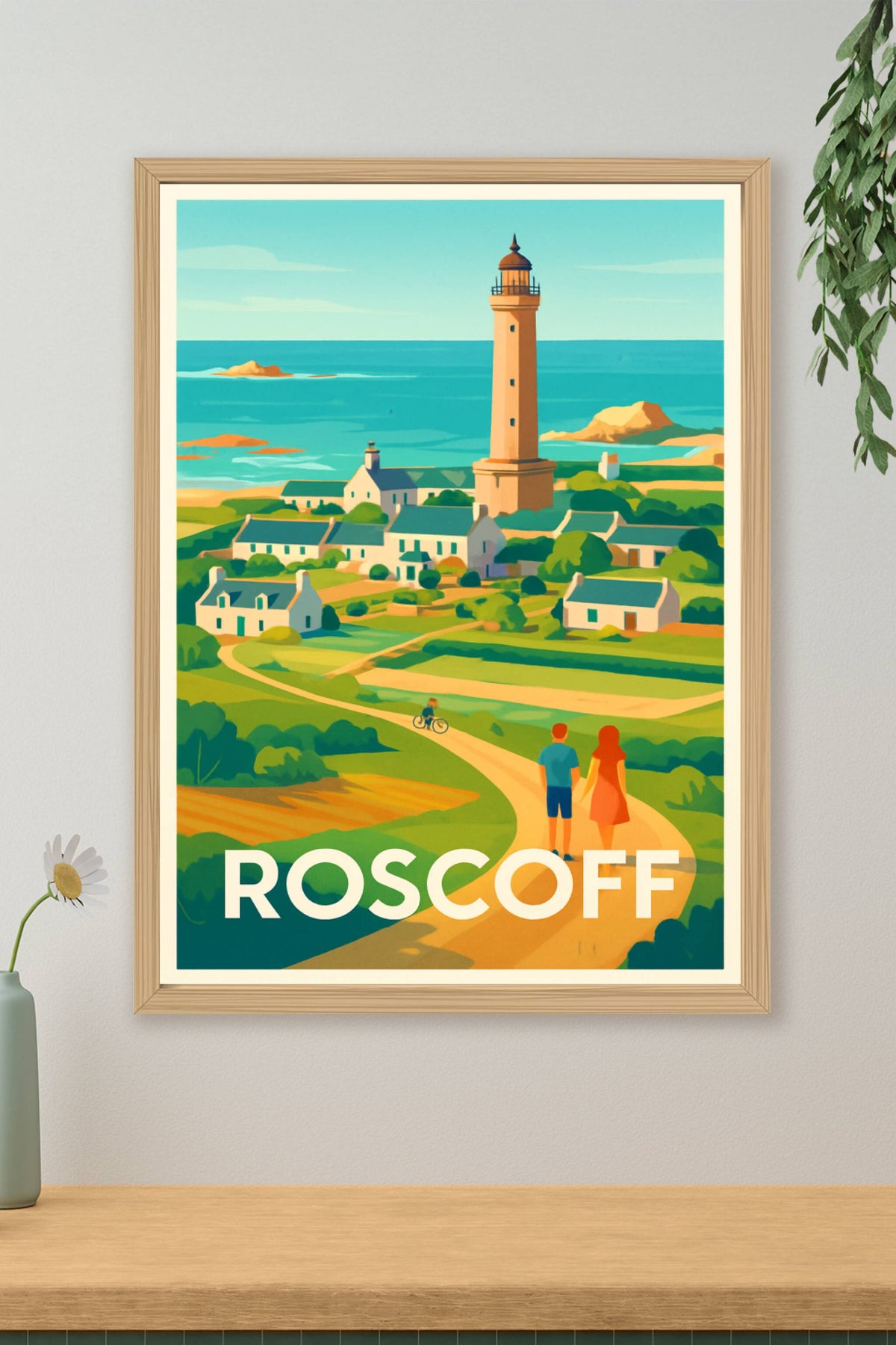 Affiche Roscoff — Charme côtier breton en poster vintage · poster d'art de Roscoff